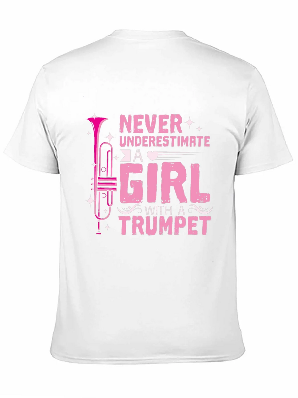 Never Underestimate A Girl With A Trumpet Black T-Shirt product image 2