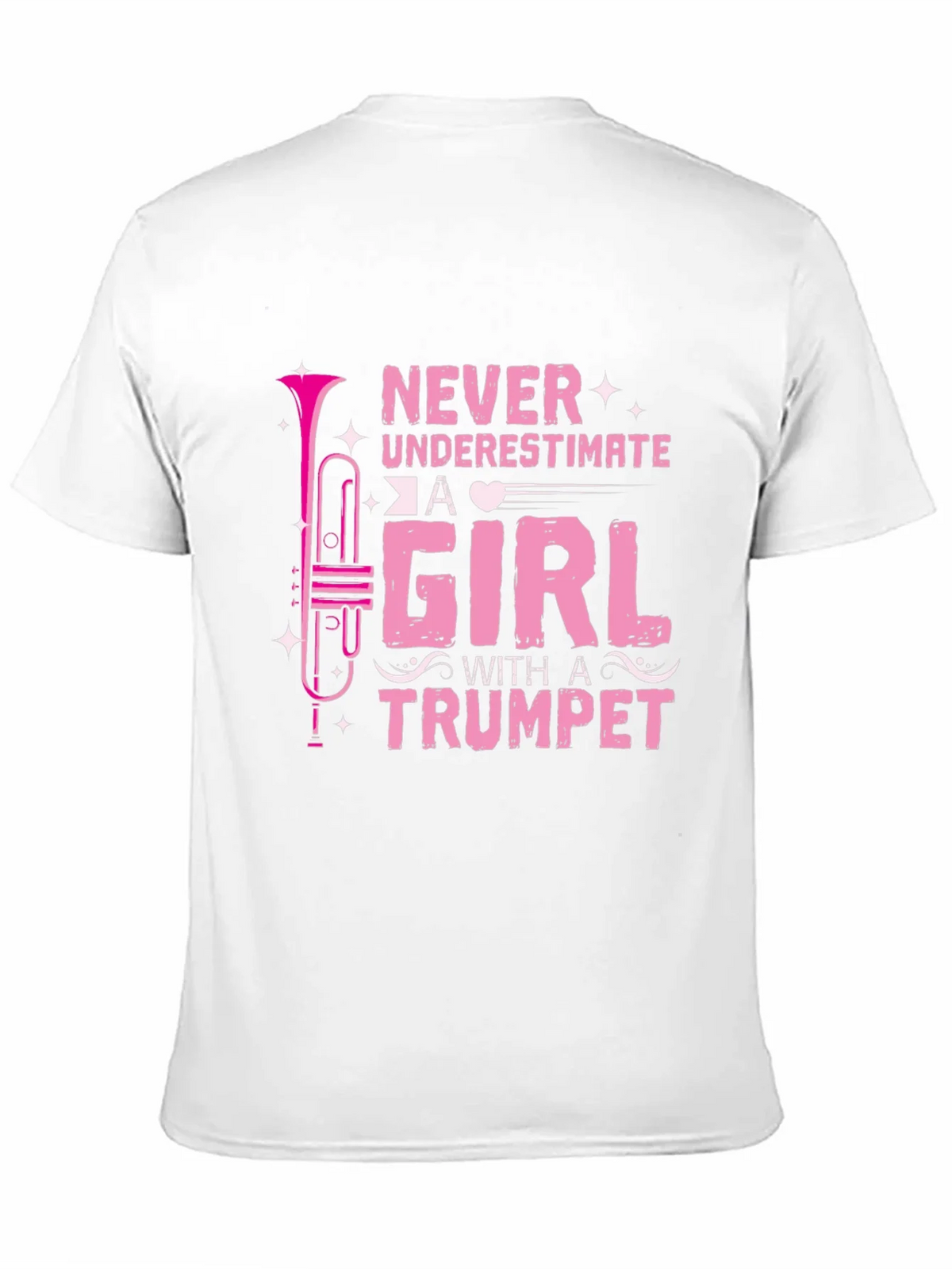 Never Underestimate A Girl With A Trumpet Black T-Shirt product image 2