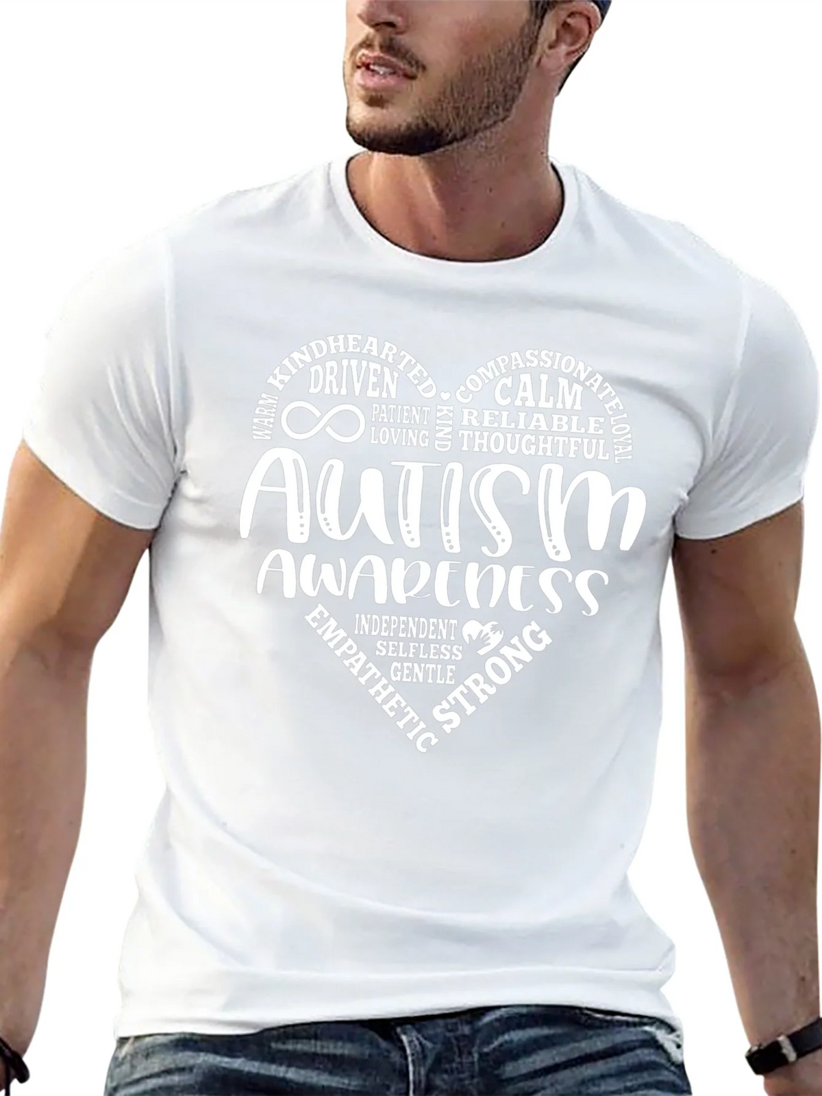 Autism Awareness Heart Tee - Compassionate & Strong product image 4