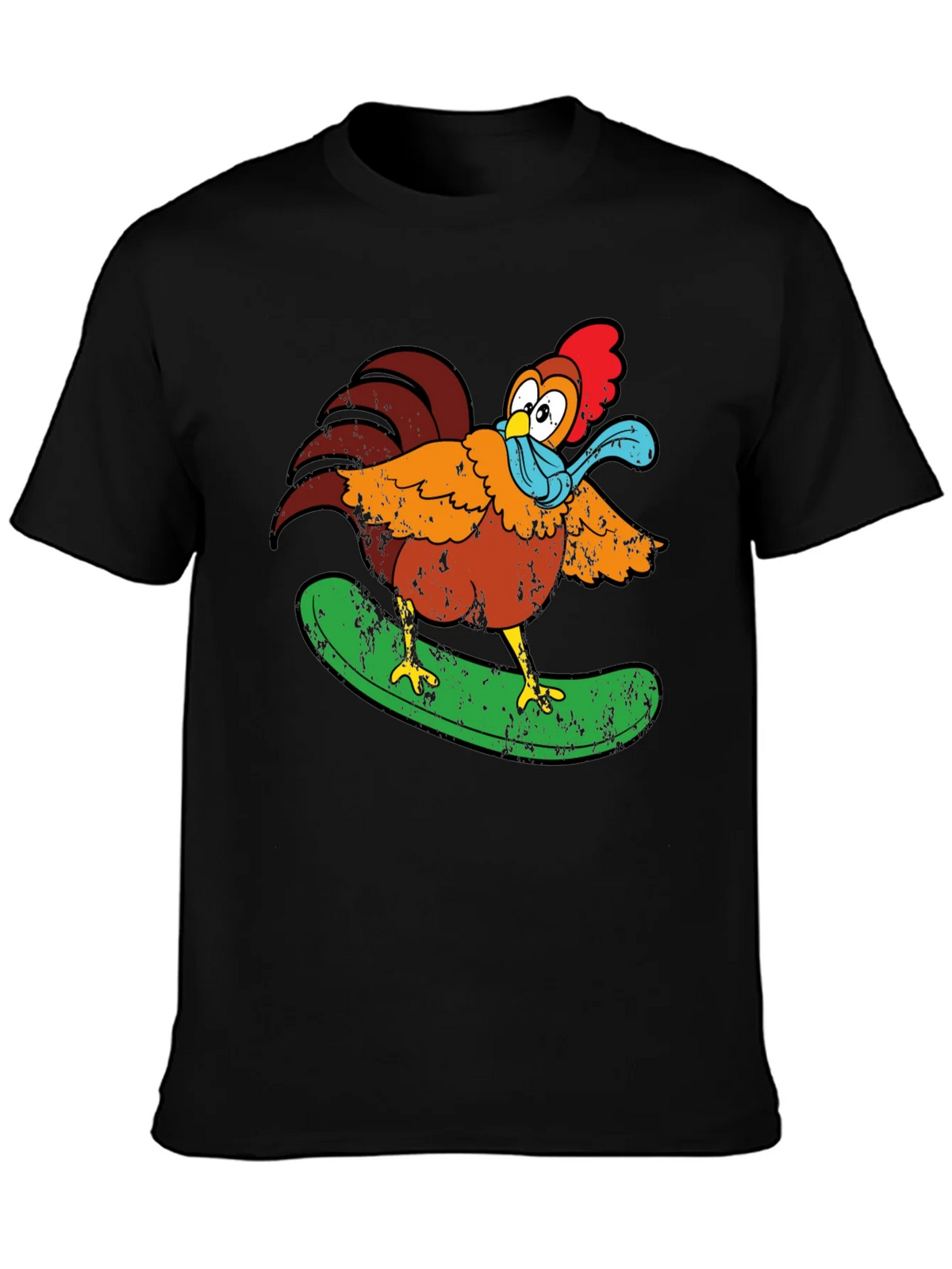 Cool Chicken Surfer Graphic T-Shirt product image 6