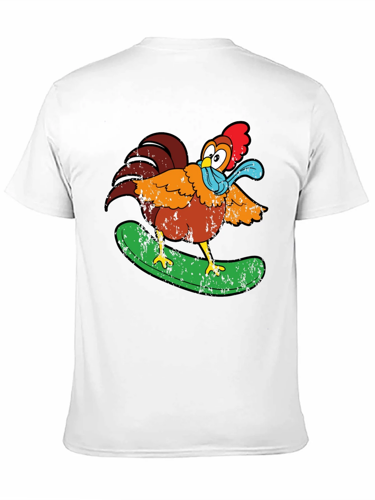 Cool Chicken Surfer Graphic T-Shirt product image 2