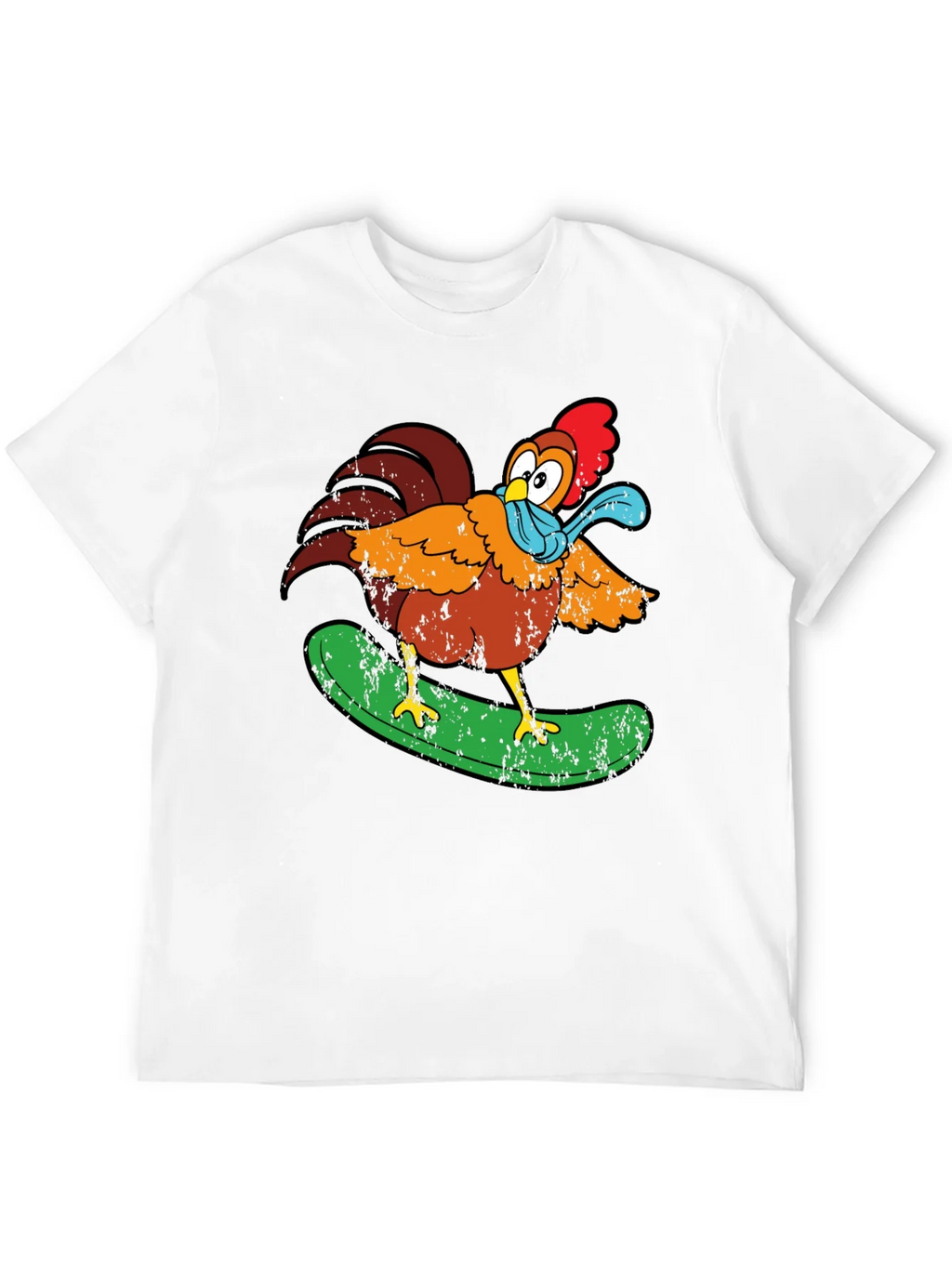 Cool Chicken Surfer Graphic T-Shirt product image 3