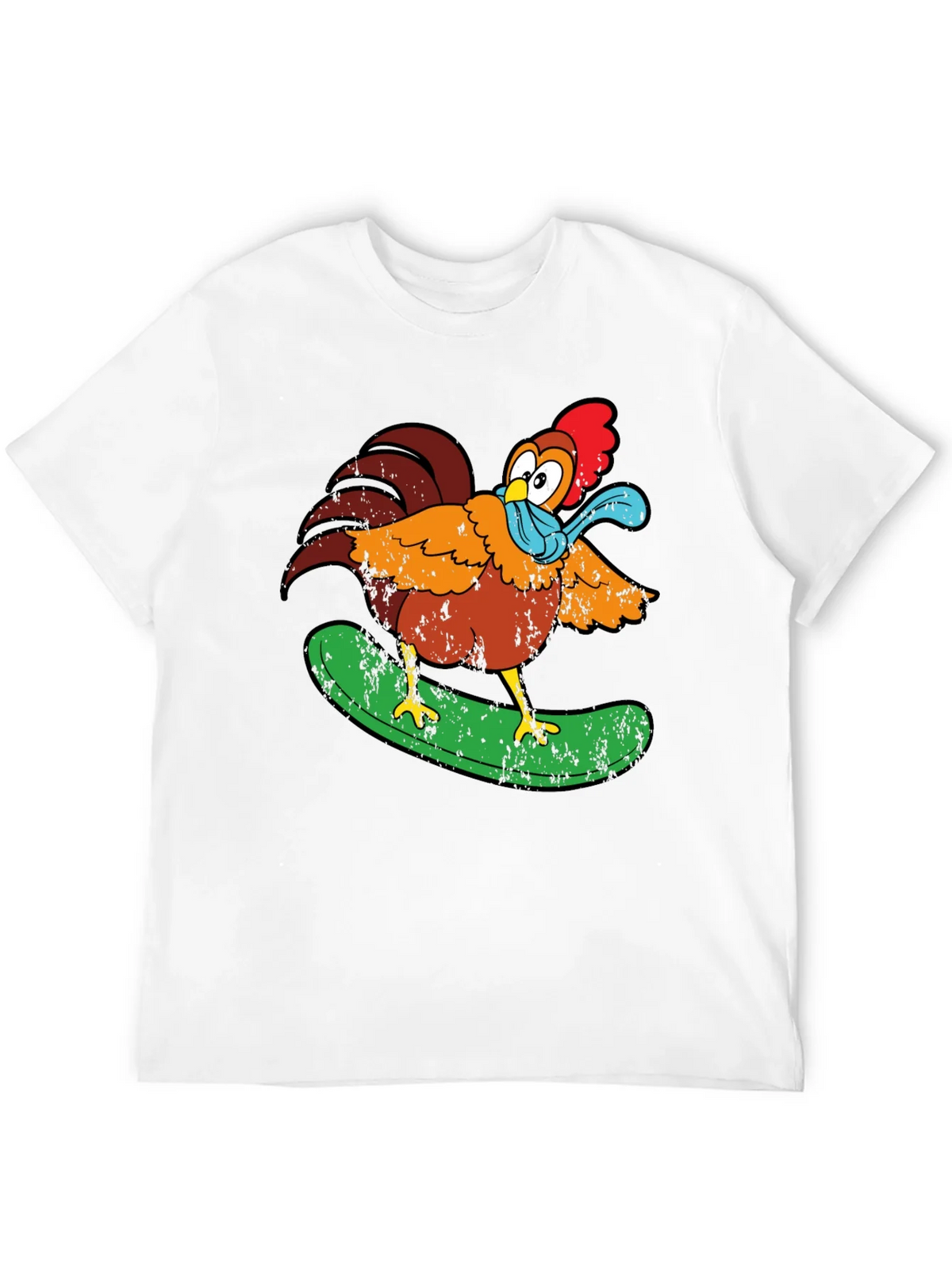 Cool Chicken Surfer Graphic T-Shirt product image 3