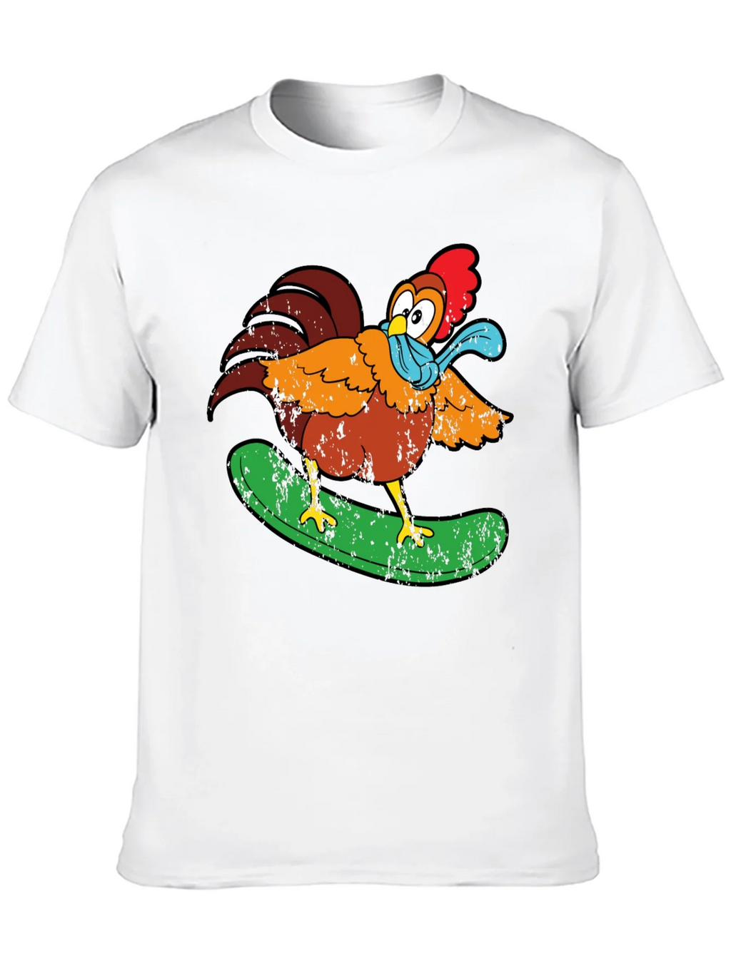 Cool Chicken Surfer Graphic T-Shirt product image 12