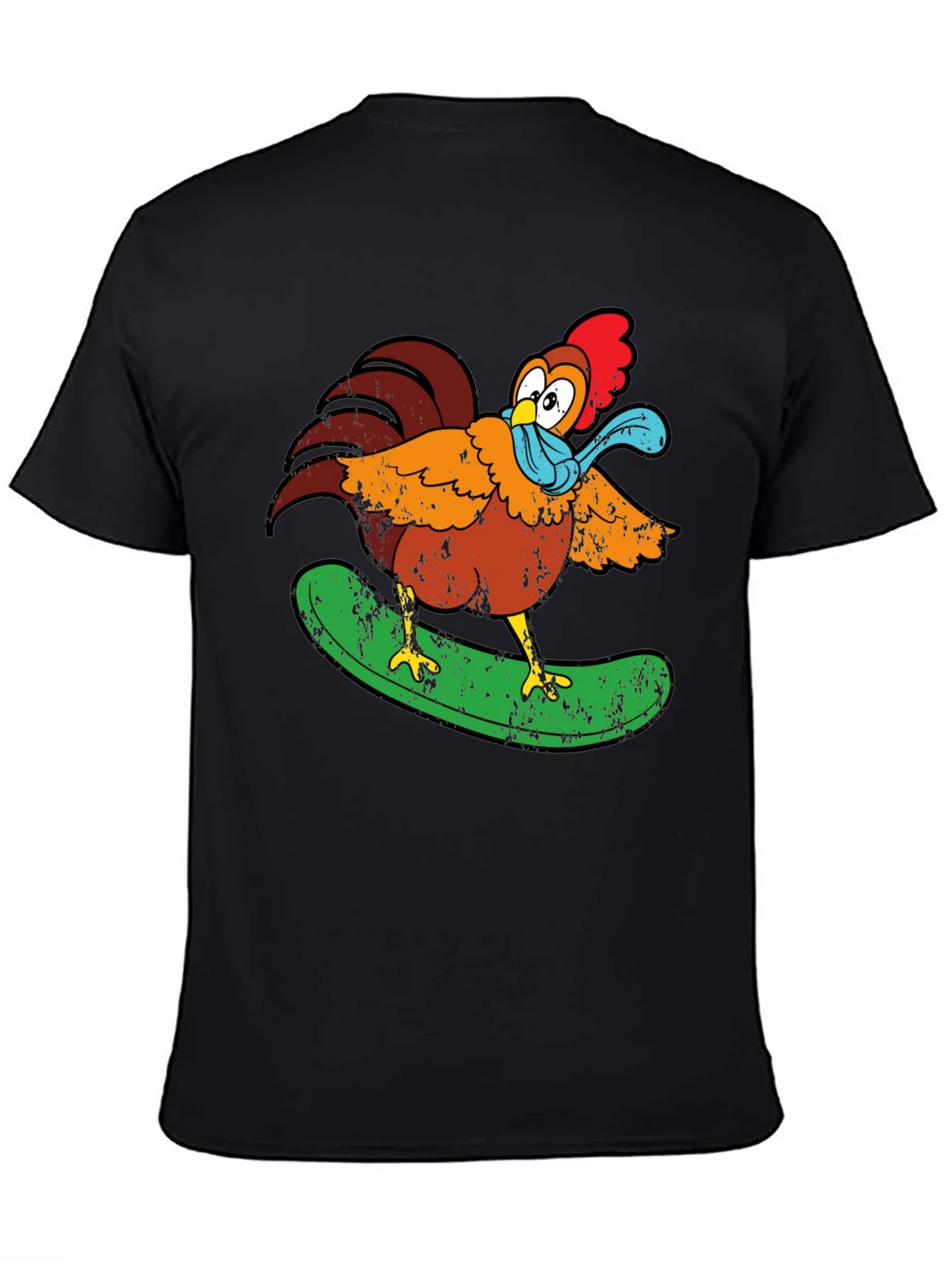 Cool Chicken Surfer Graphic T-Shirt product image 7