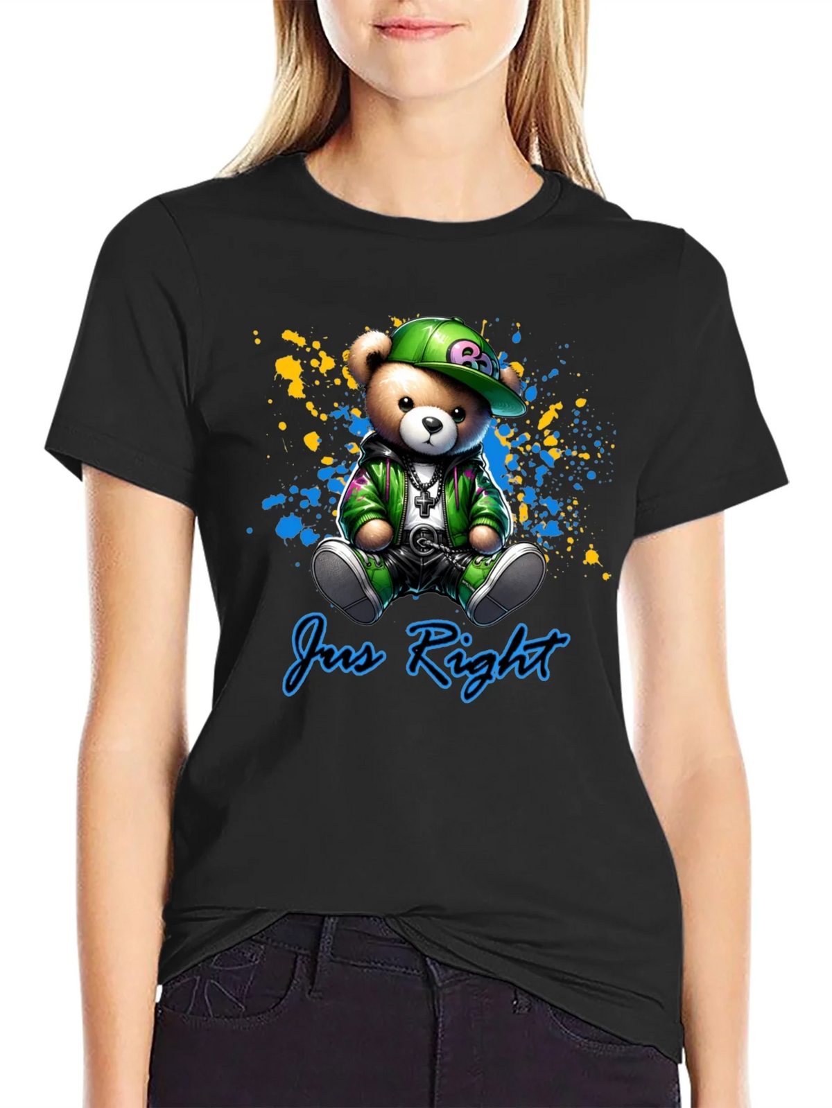 Jus Right Teddy Bear Graphic T-Shirt product image 5