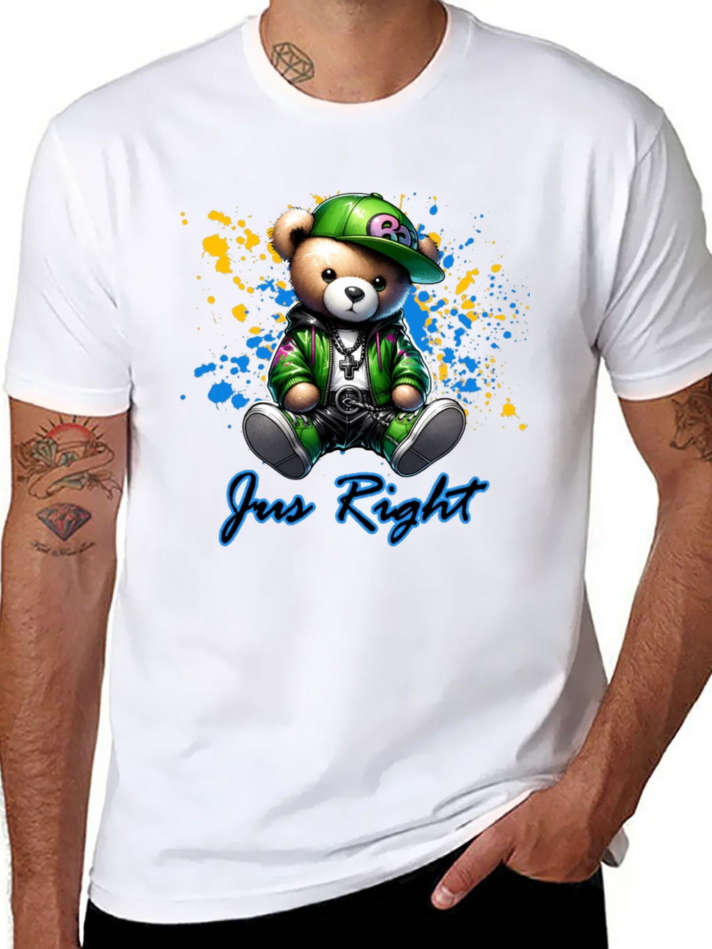 Jus Right Teddy Bear Graphic T-Shirt product image 10