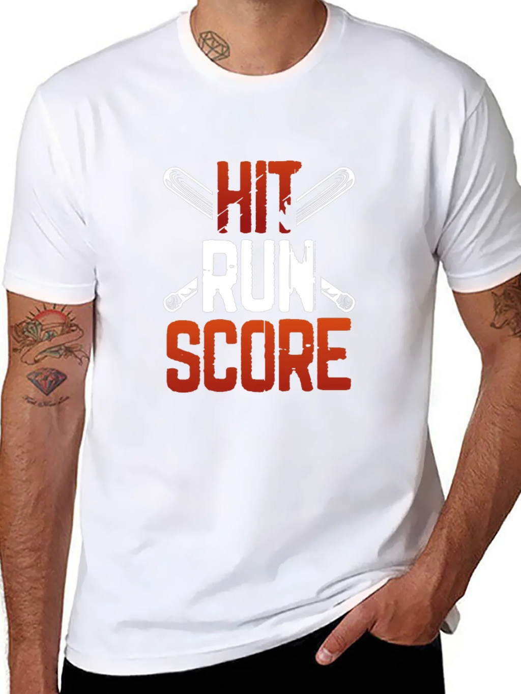 Hit Run Score Baseball T-Shirt product image 10