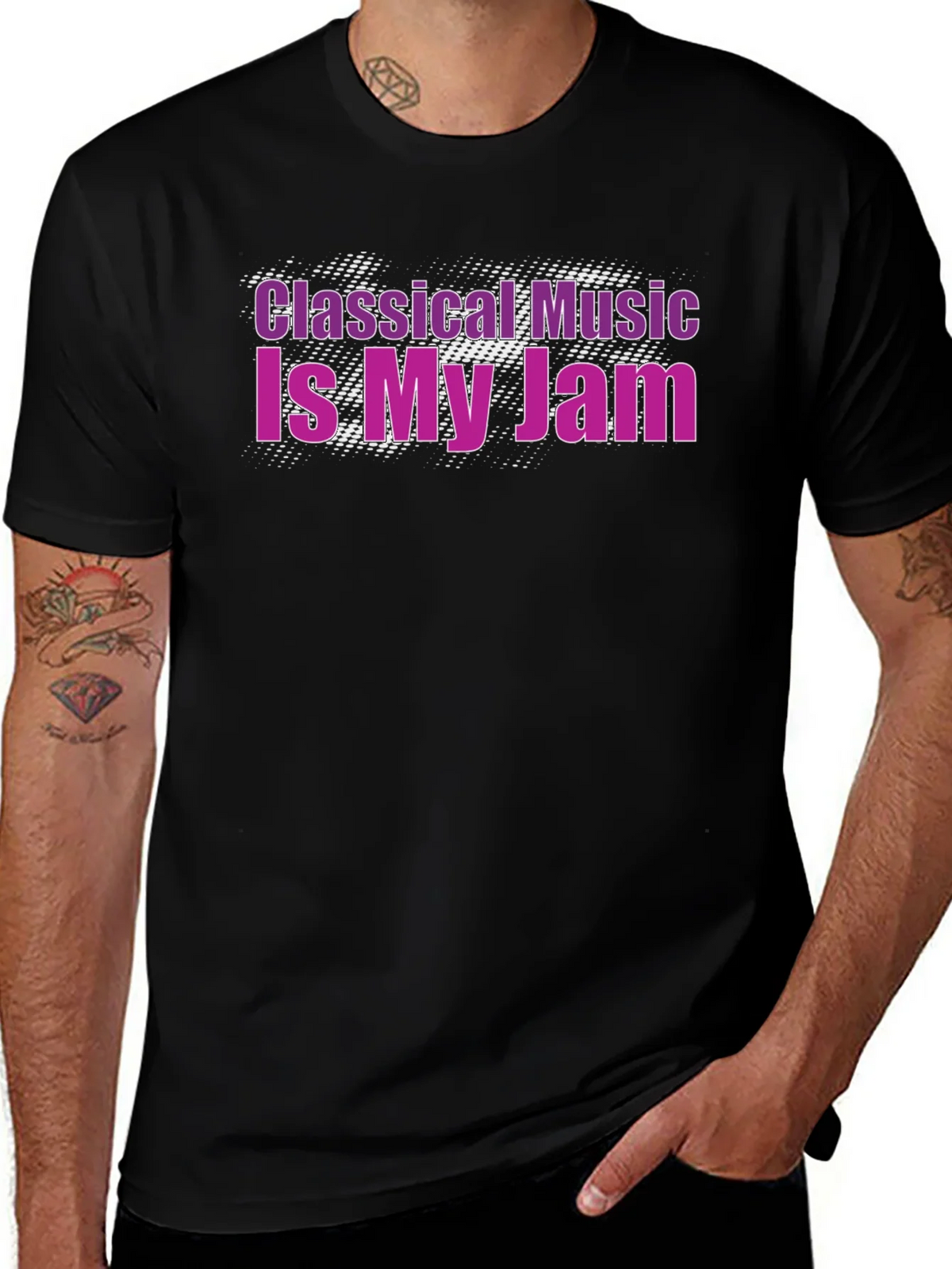 Classical Music Is My Jam Black T-Shirt product image 1