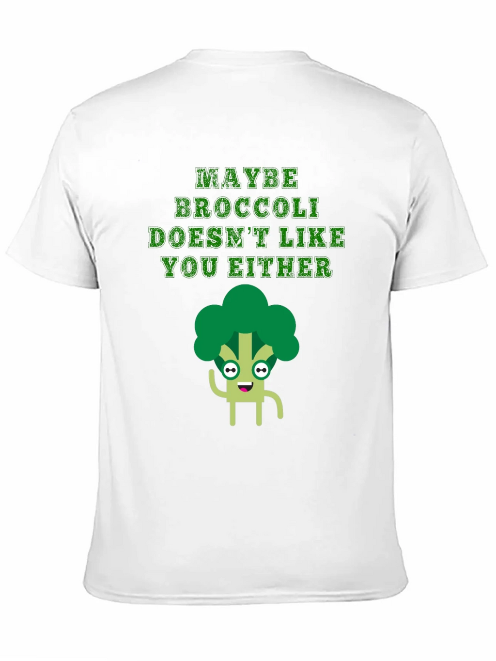 Funny Broccoli T-Shirt - Maybe Doesnt Like You Either product image 2