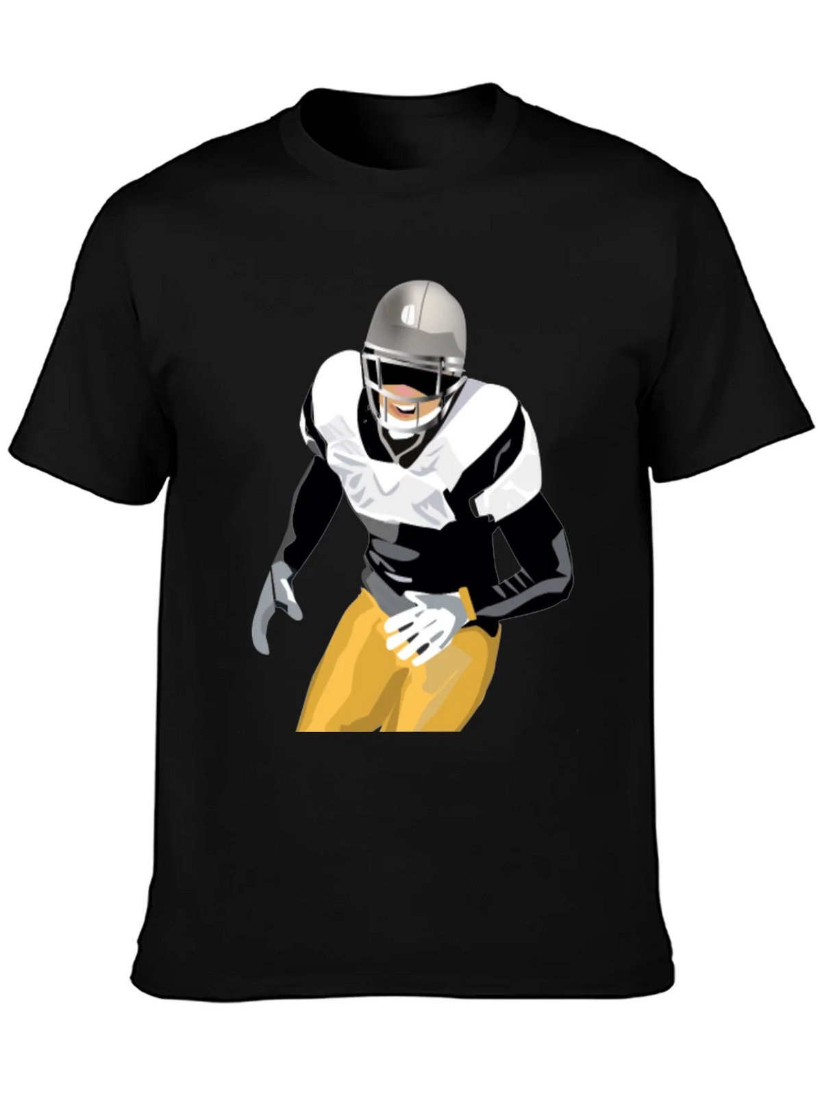 Football Player Graphic T-Shirt - Black product image 6