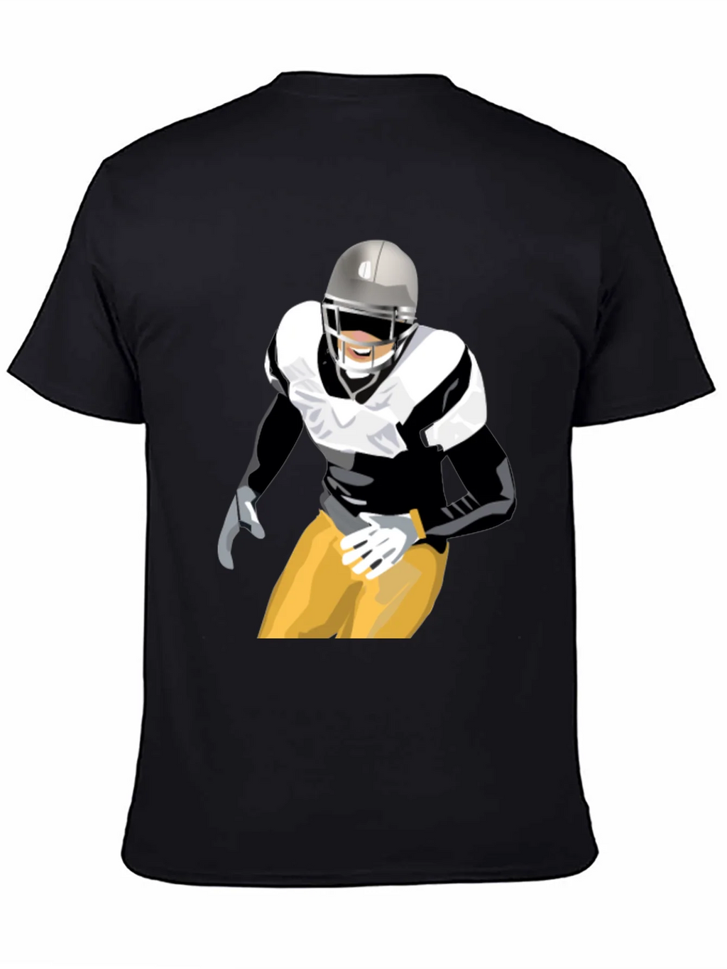 Football Player Graphic T-Shirt - Black product image 7