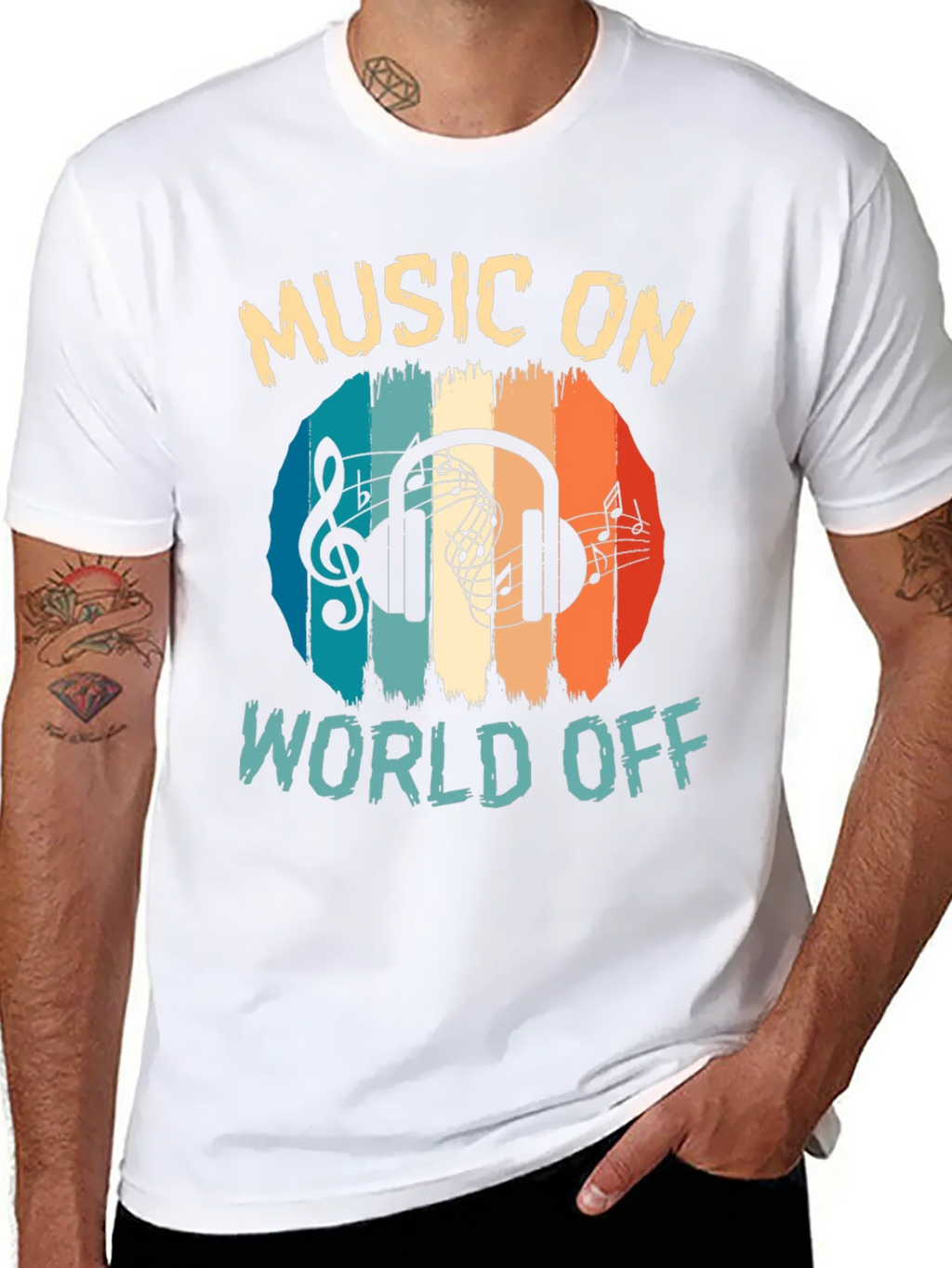 Music On World Off Graphic Tee product image 10