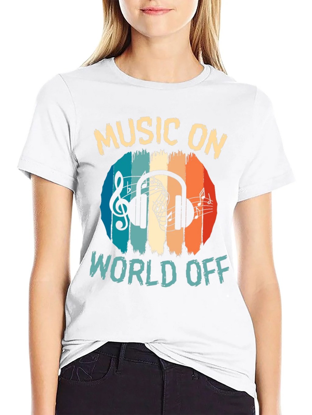 Music On World Off Graphic Tee product image 11