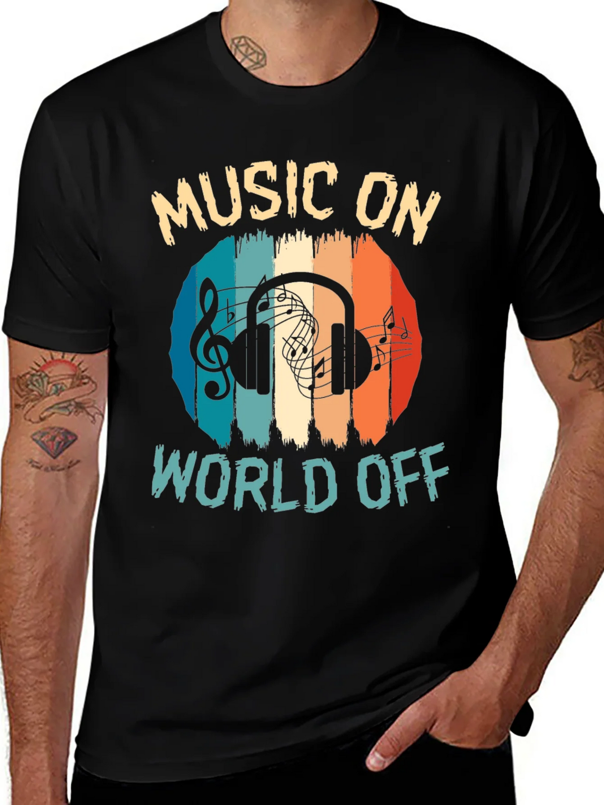 Music On World Off Graphic Tee product image 1