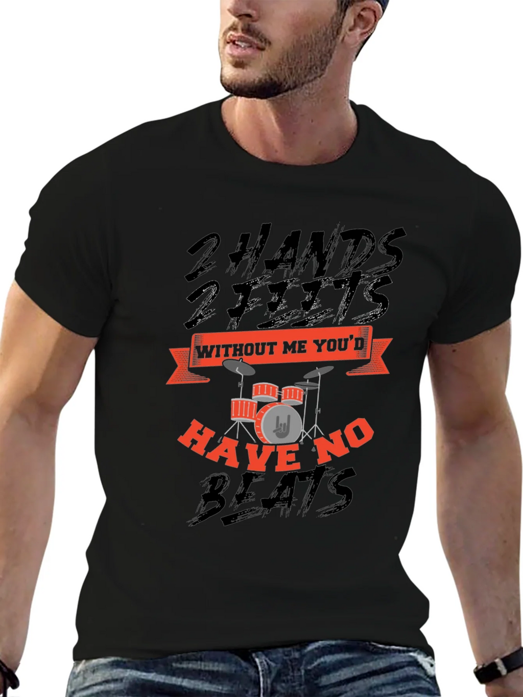 Drummer T-Shirt: 2 Hands 2 Feet No Beats Without Me product image 9