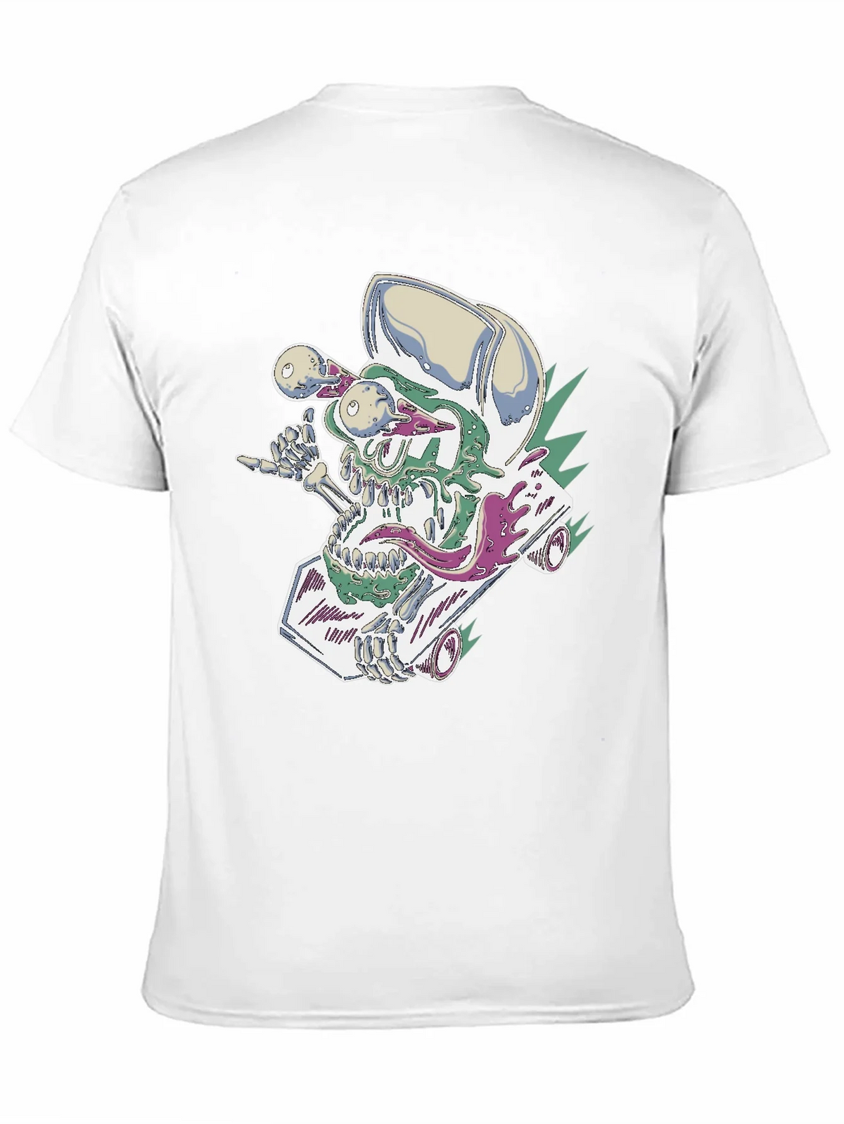 Skateboard Skull Tee - Cool Graphic Print product image 2
