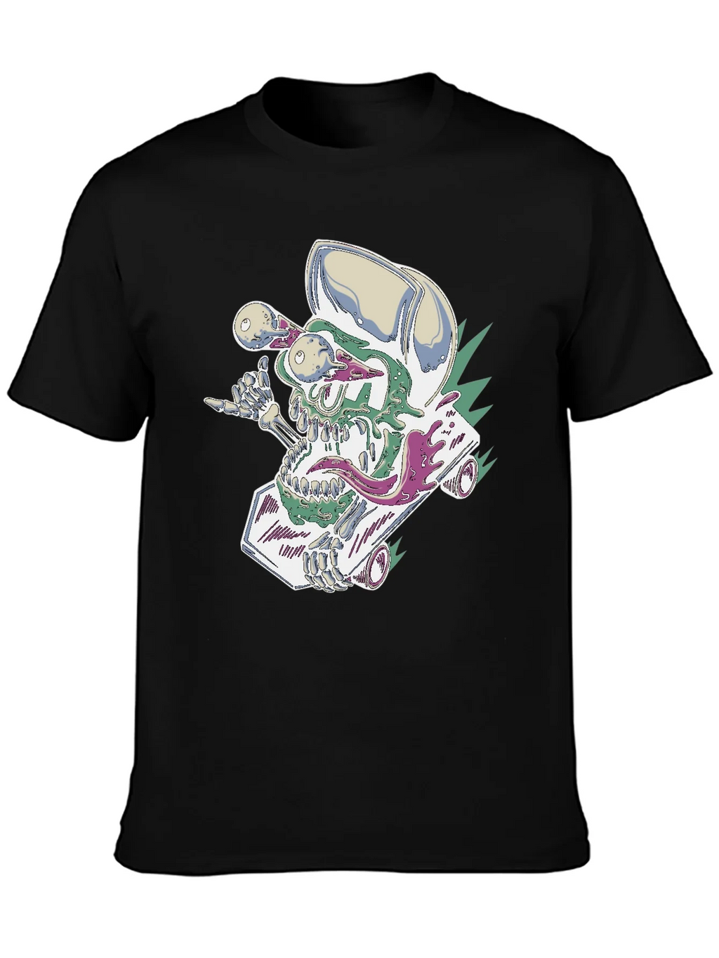 Skateboard Skull Tee - Cool Graphic Print product image 6