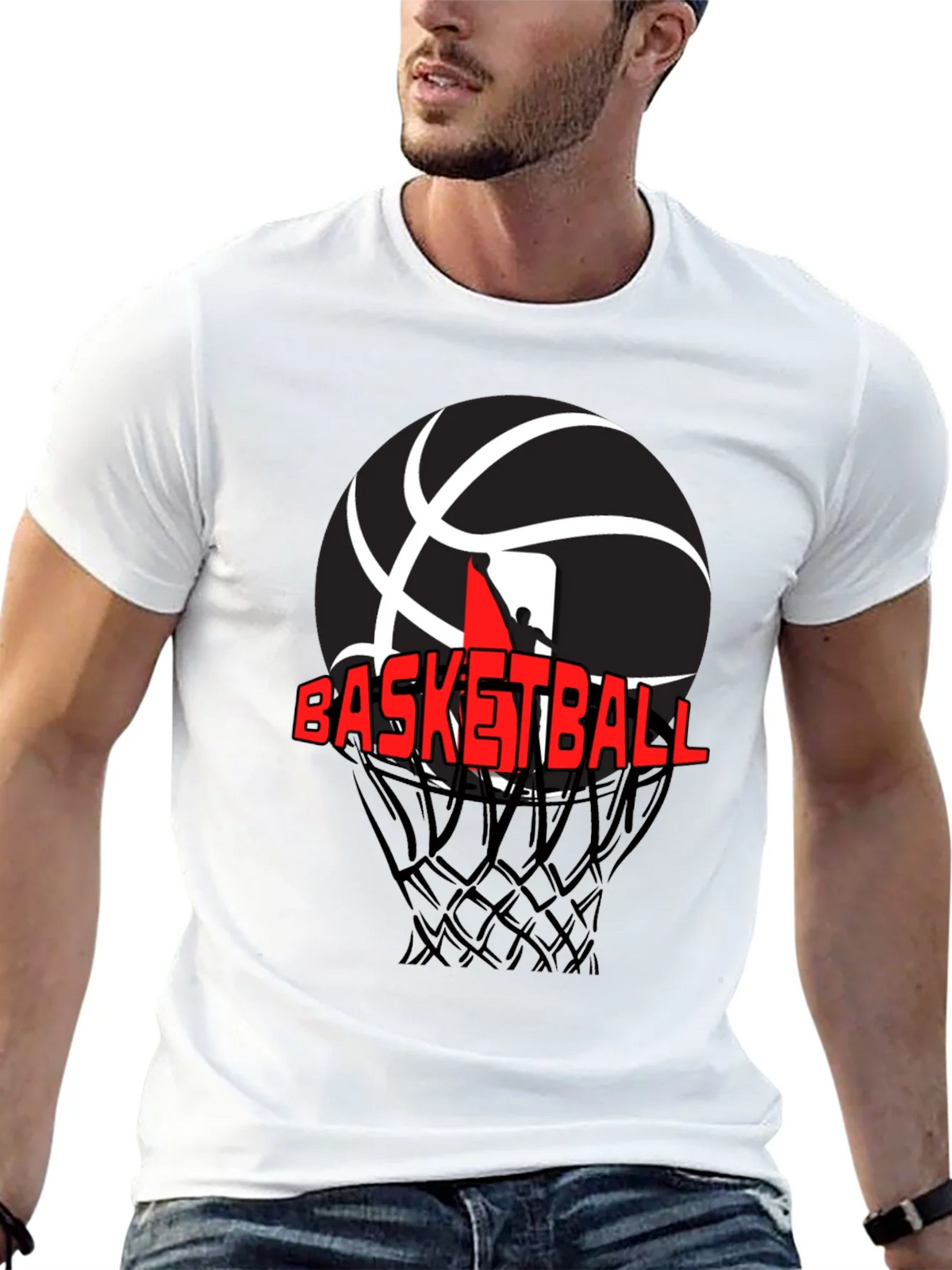 Basketball Graphic T-Shirt - Black product image 4
