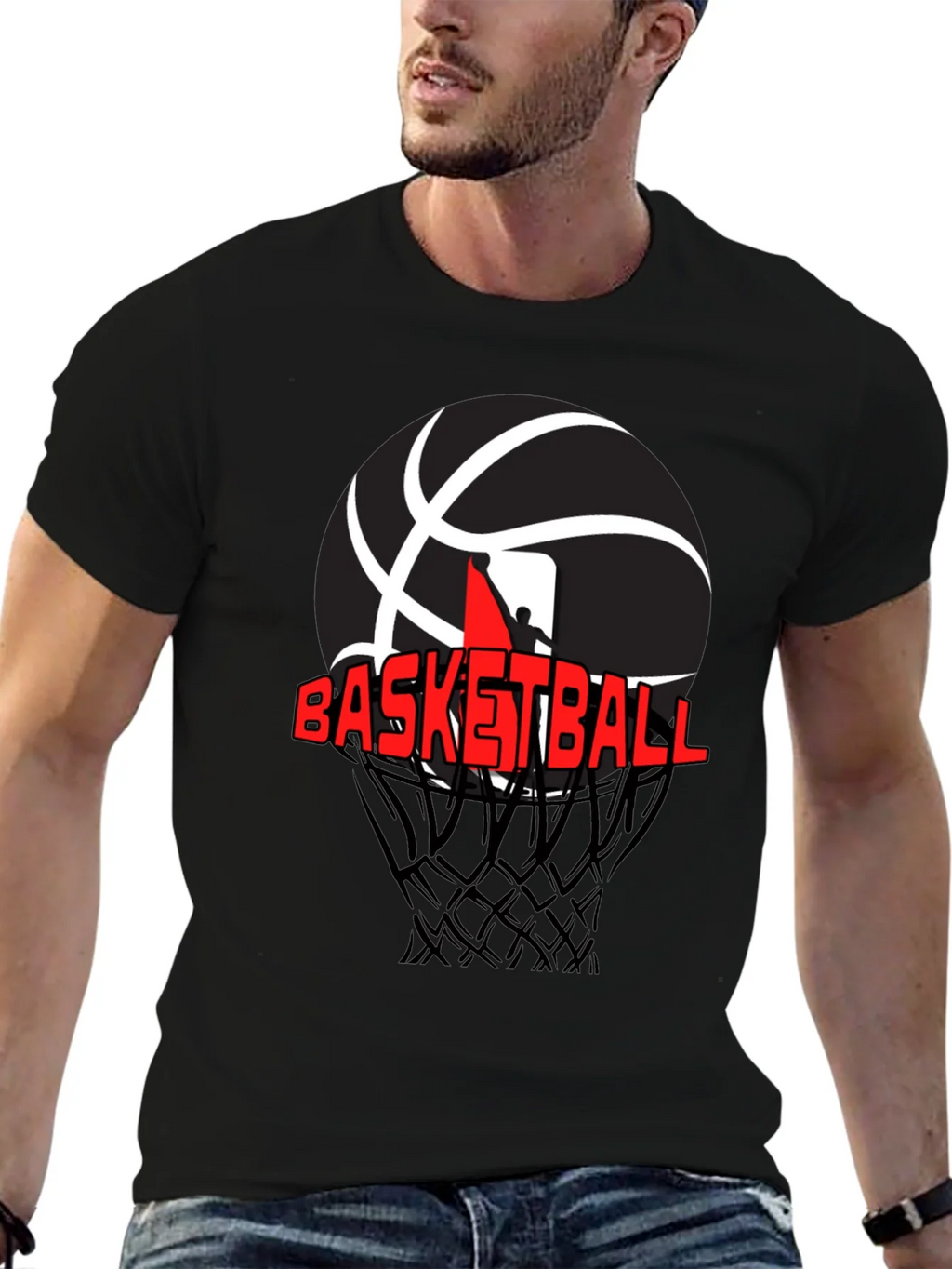 Basketball Graphic T-Shirt - Black product image 9