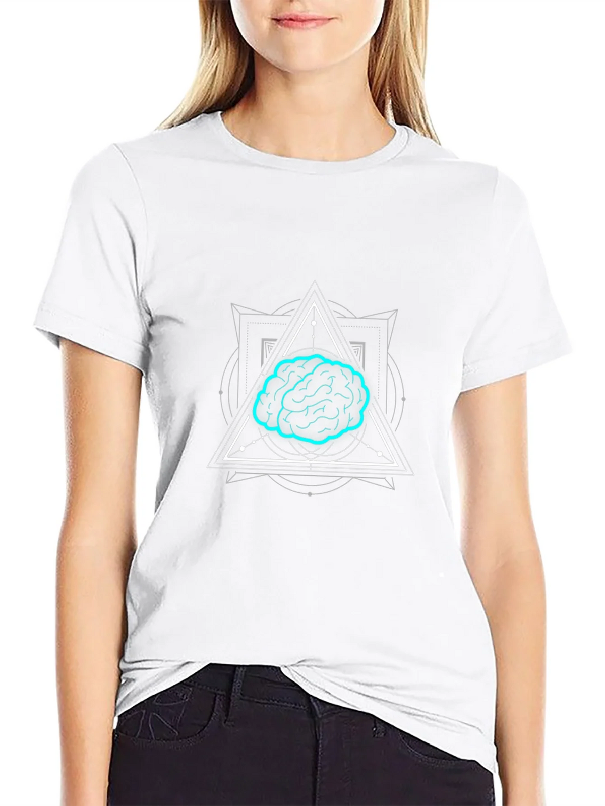 Brain Graphic T-Shirt - Black Cotton Tee for Men product image 11