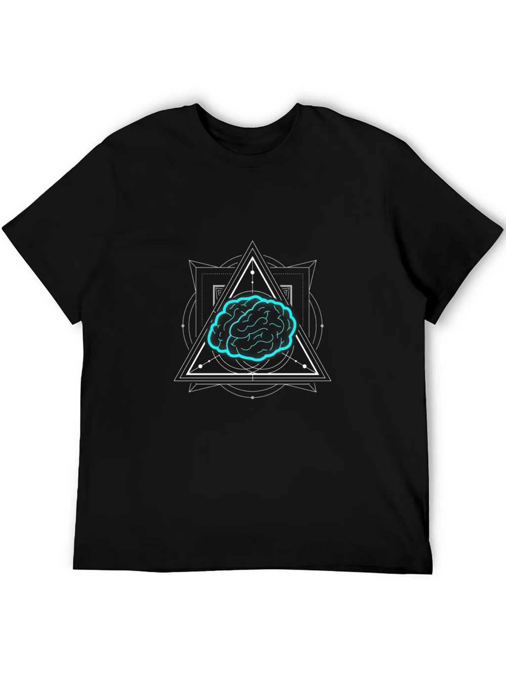 Brain Graphic T-Shirt - Black Cotton Tee for Men product image 8