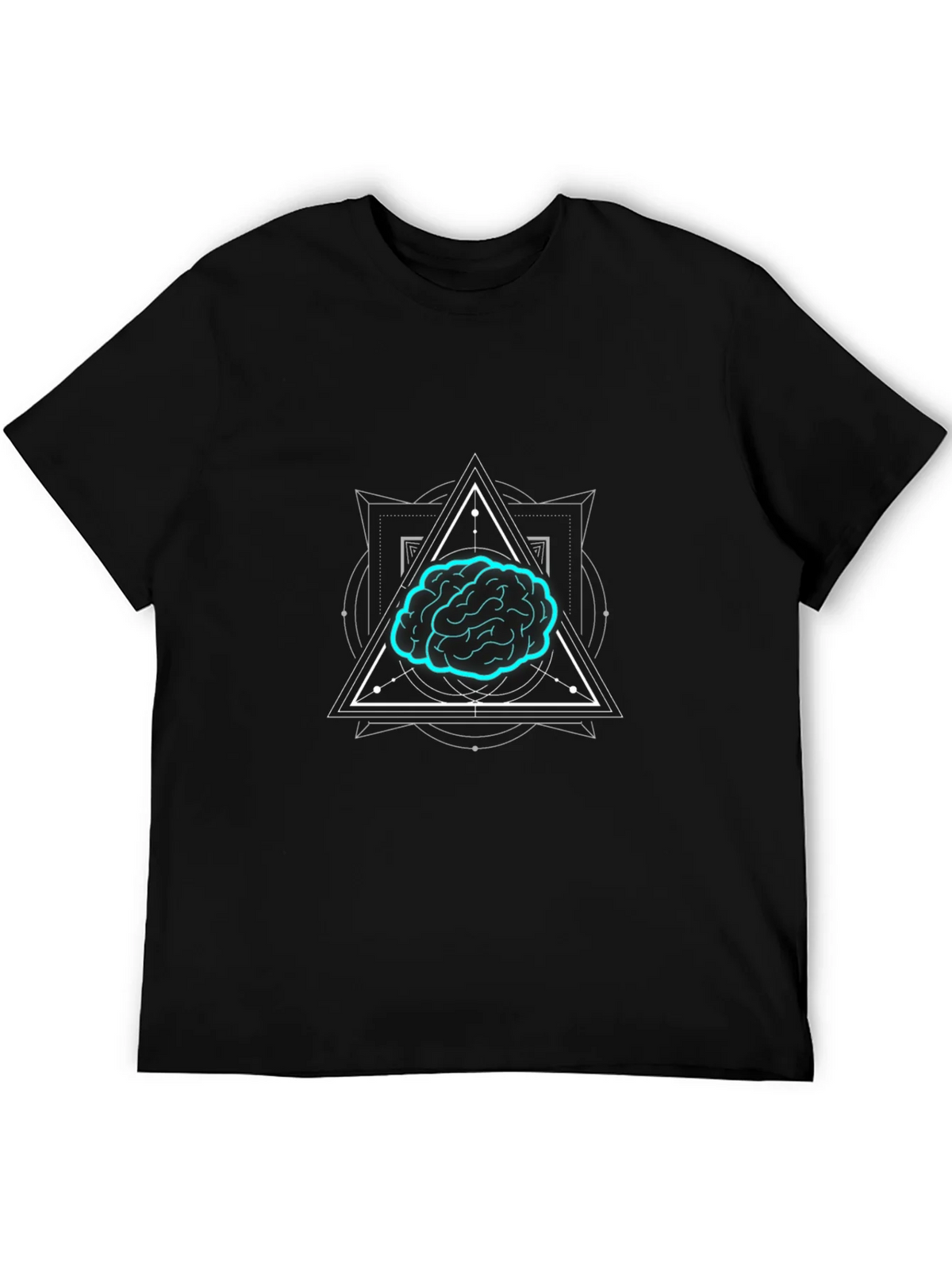 Brain Graphic T-Shirt - Black Cotton Tee for Men product image 8