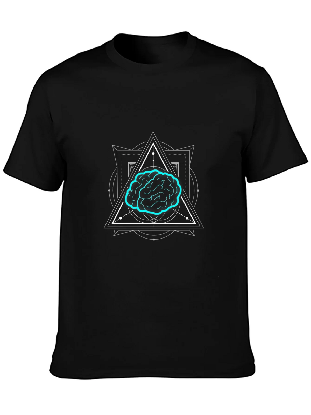 Brain Graphic T-Shirt - Black Cotton Tee for Men product image 6