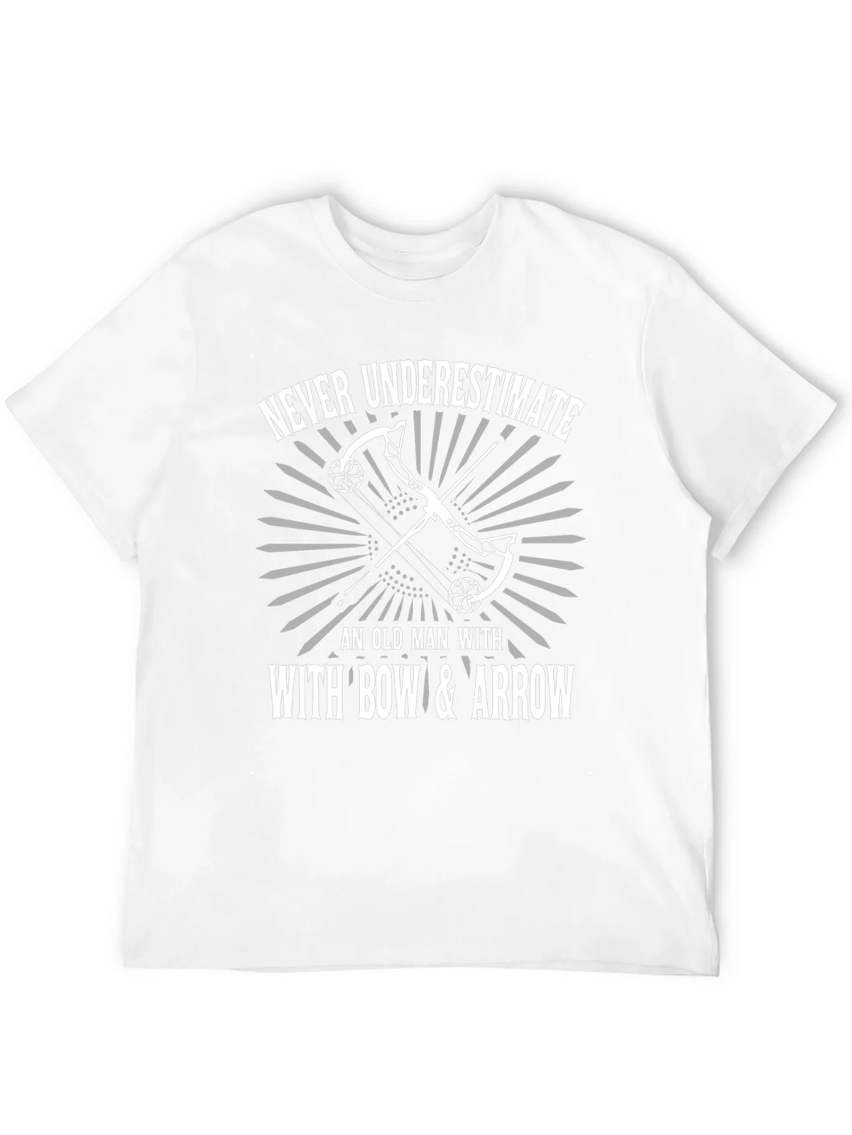 Never Underestimate Bow & Arrow Black T-Shirt product image 3