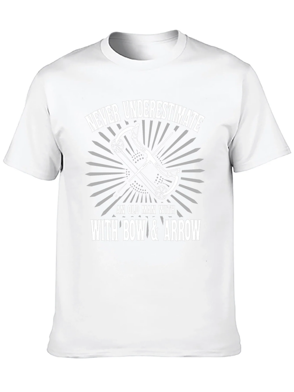 Never Underestimate Bow & Arrow Black T-Shirt product image 12
