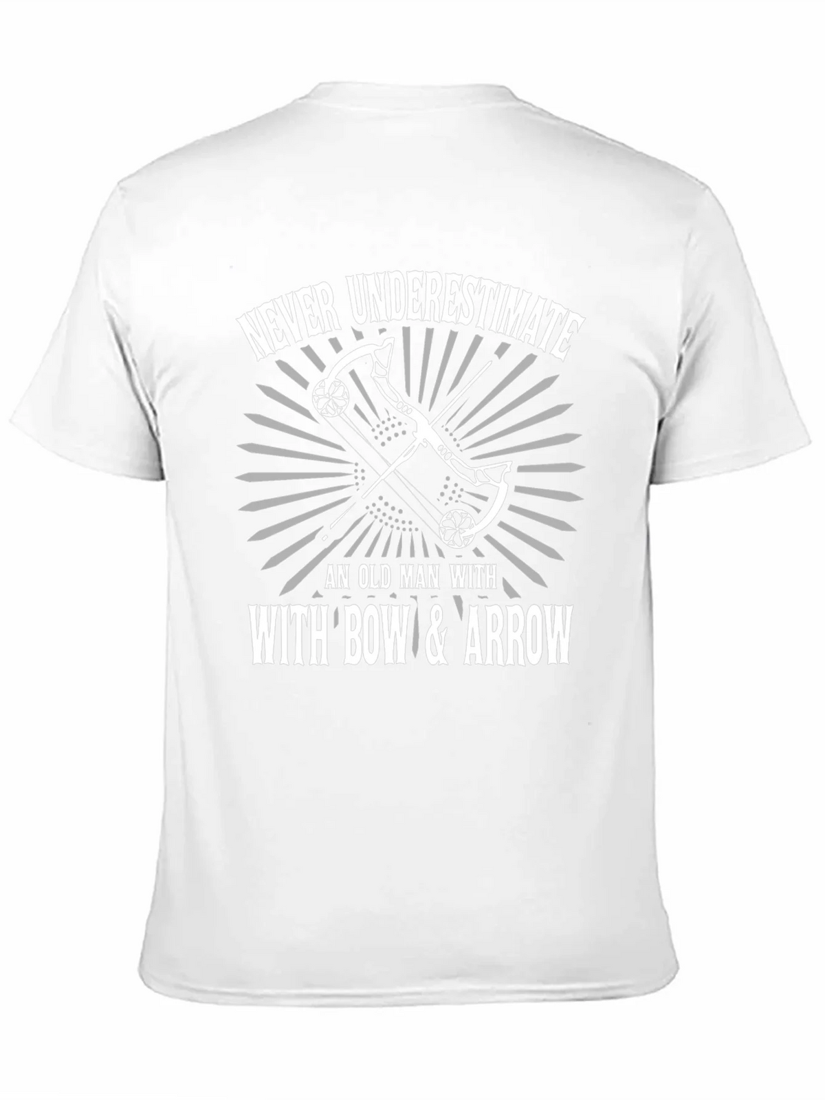 Never Underestimate Bow & Arrow Black T-Shirt product image 2