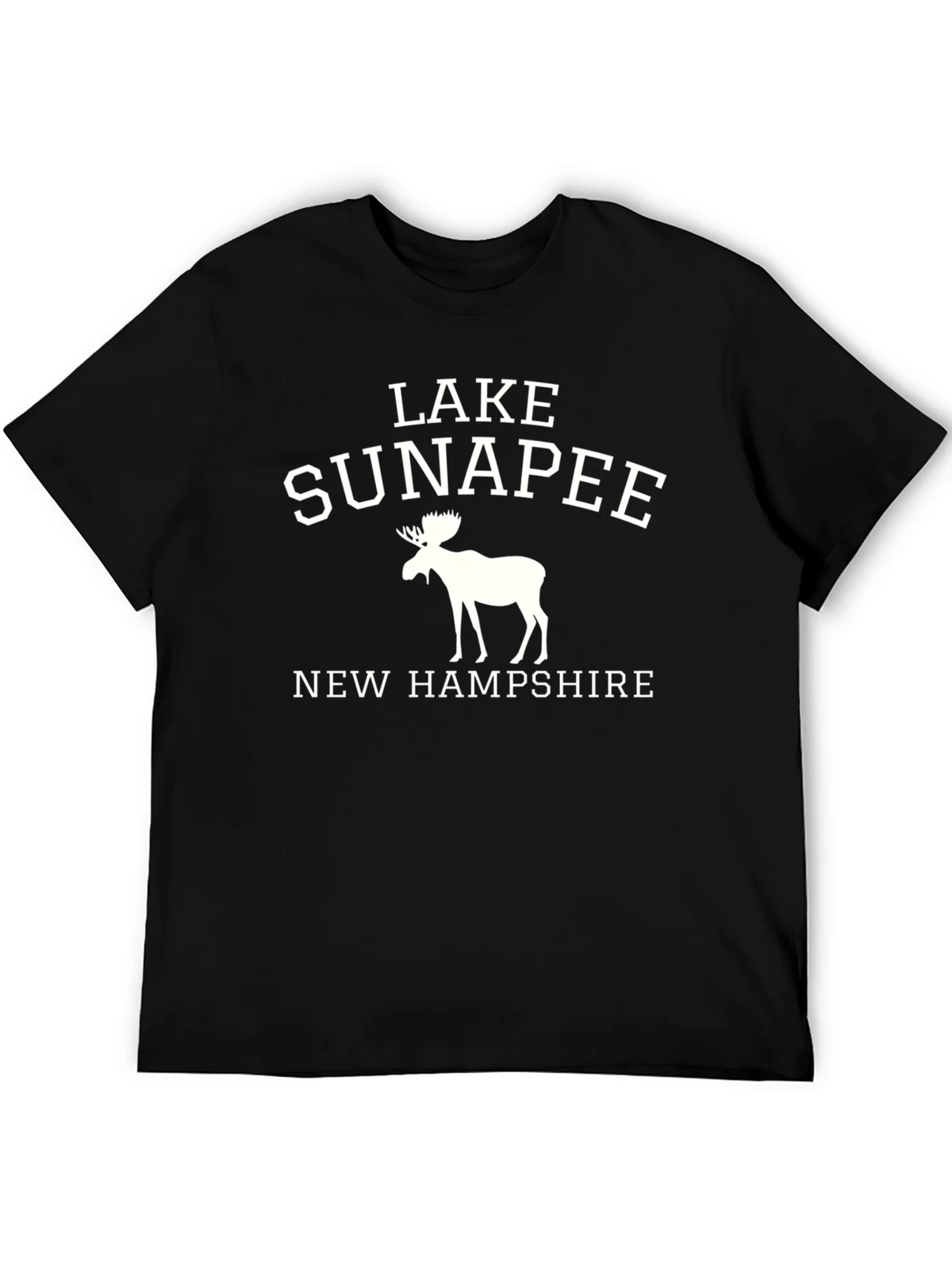 Lake Sunapee New Hampshire Black Graphic Tee product image 8