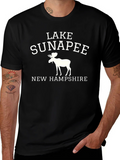 Lake Sunapee New Hampshire Black Graphic Tee product image 1
