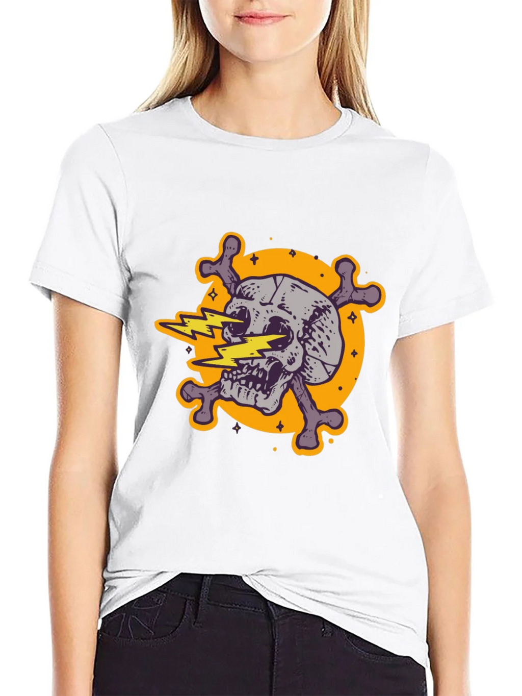 Skull & Crossbones Graphic Tee - Electric Design product image 11