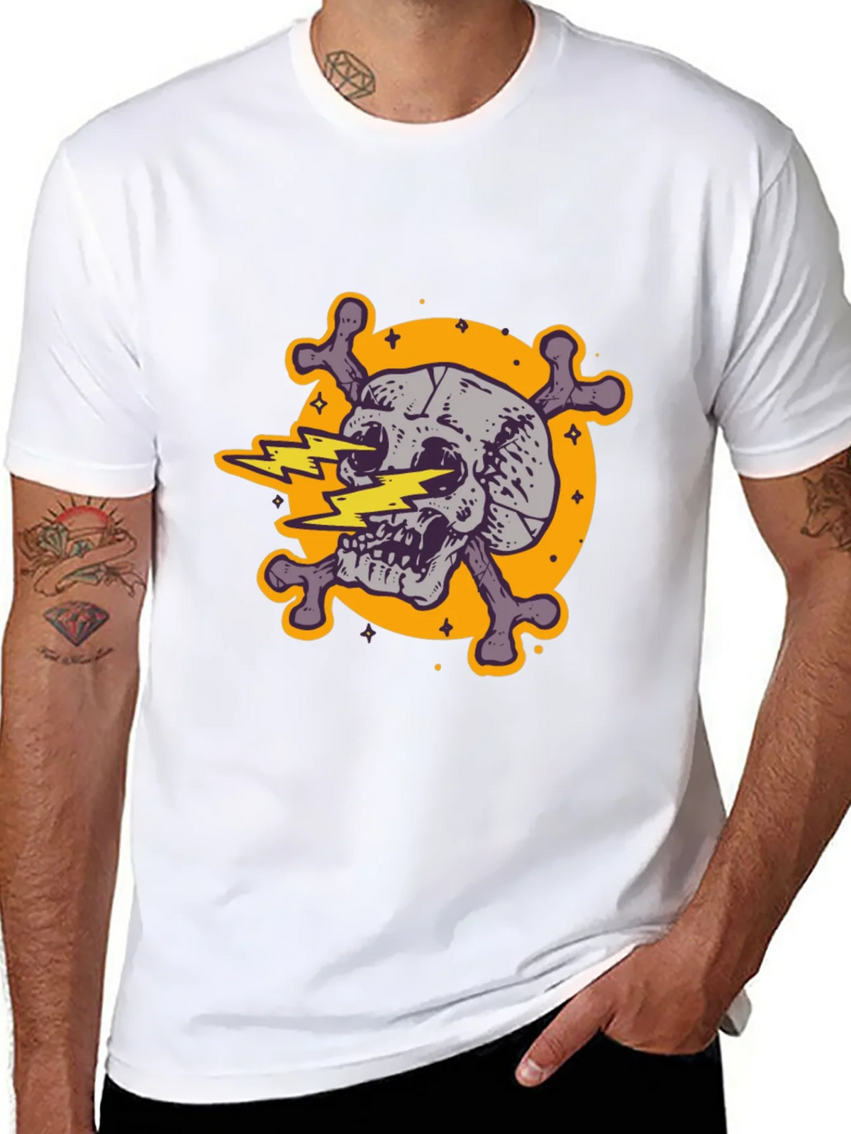 Skull & Crossbones Graphic Tee - Electric Design product image 10