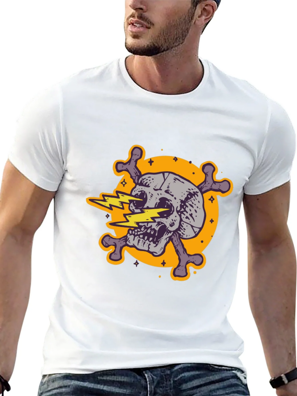 Skull & Crossbones Graphic Tee - Electric Design product image 4