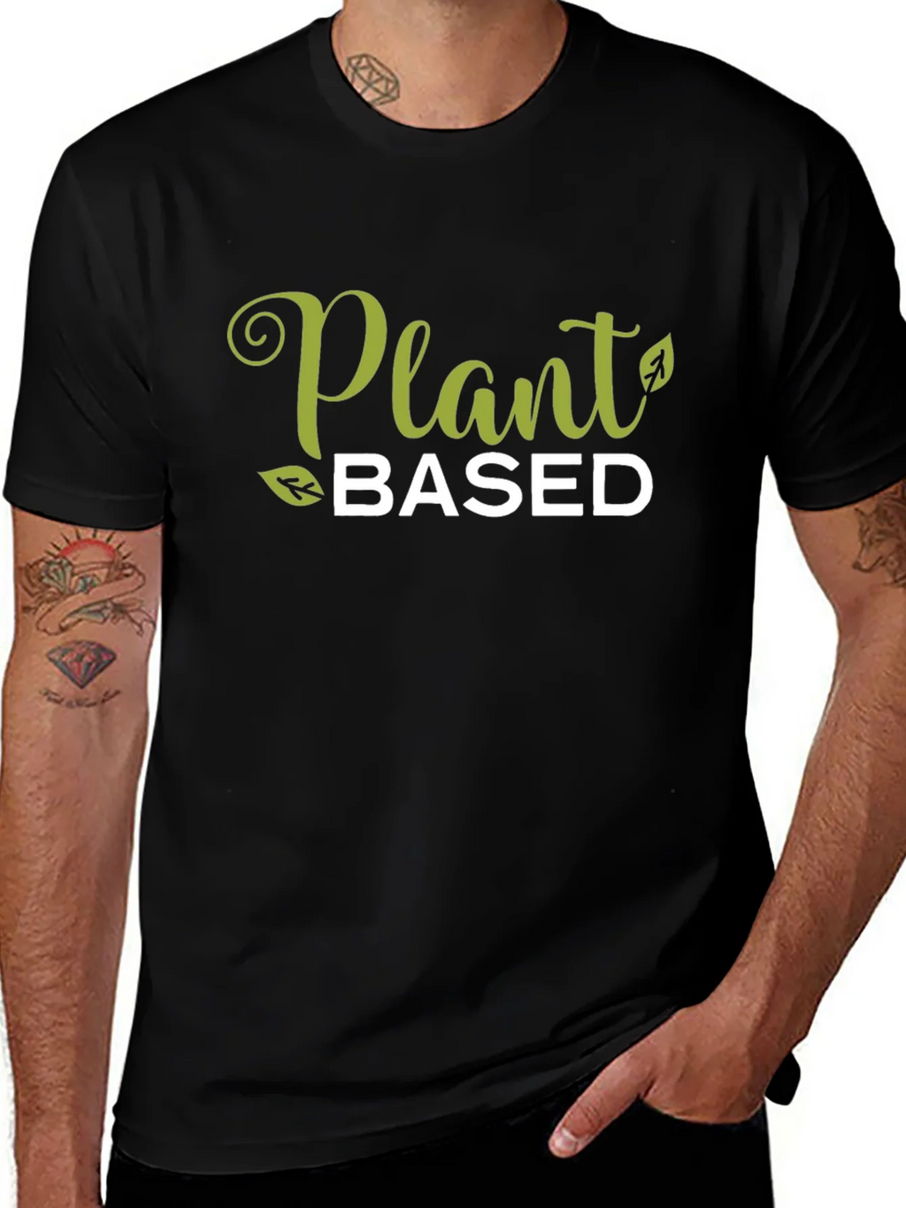 Plant Based Black Graphic T-Shirt product image 1