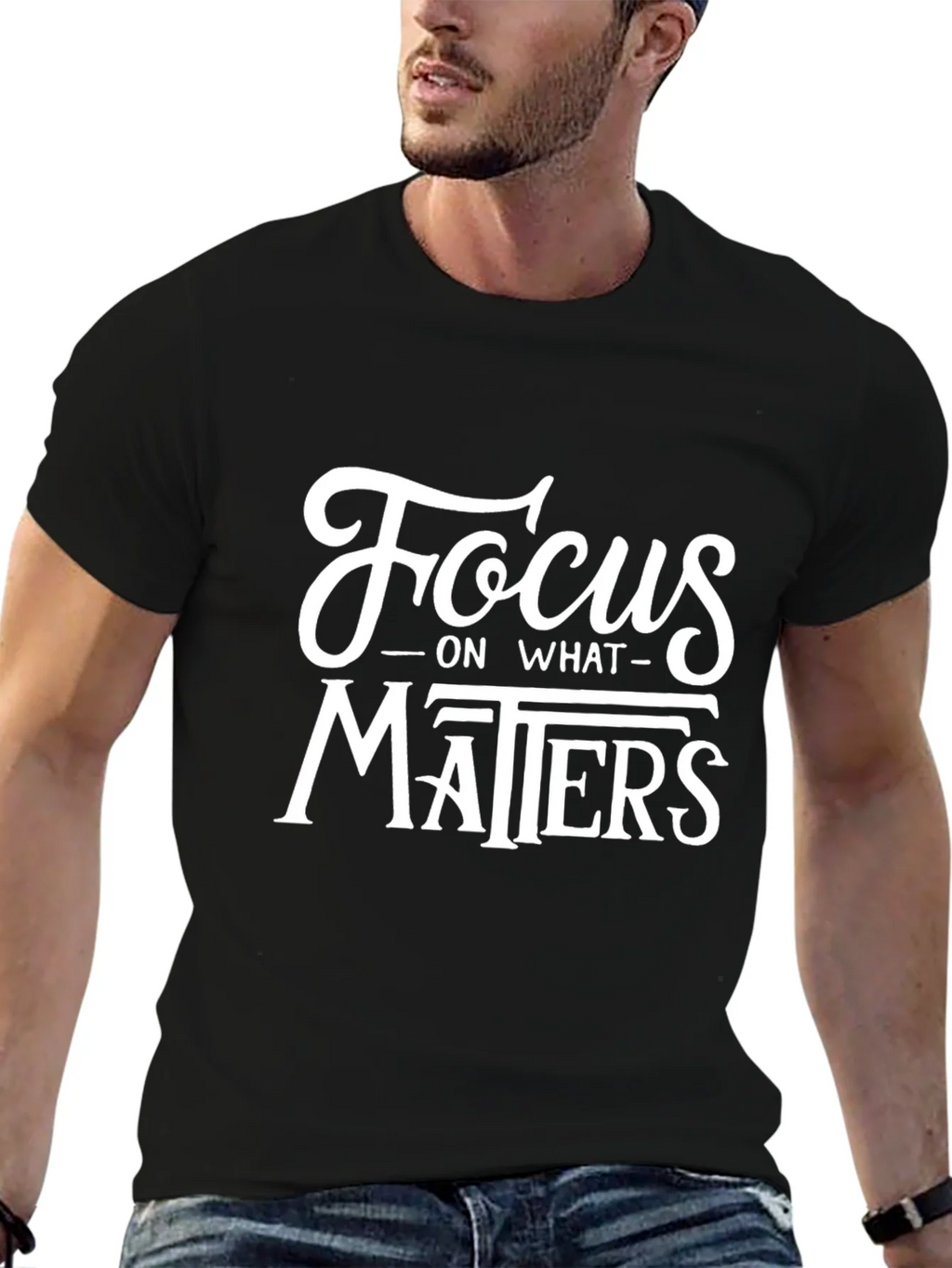Focus on What Matters Black T-Shirt product image 9