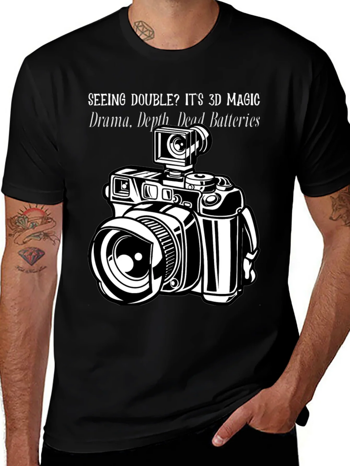 Camera Humor T-Shirt - 3D Magic Photography Lover Tee product image 1