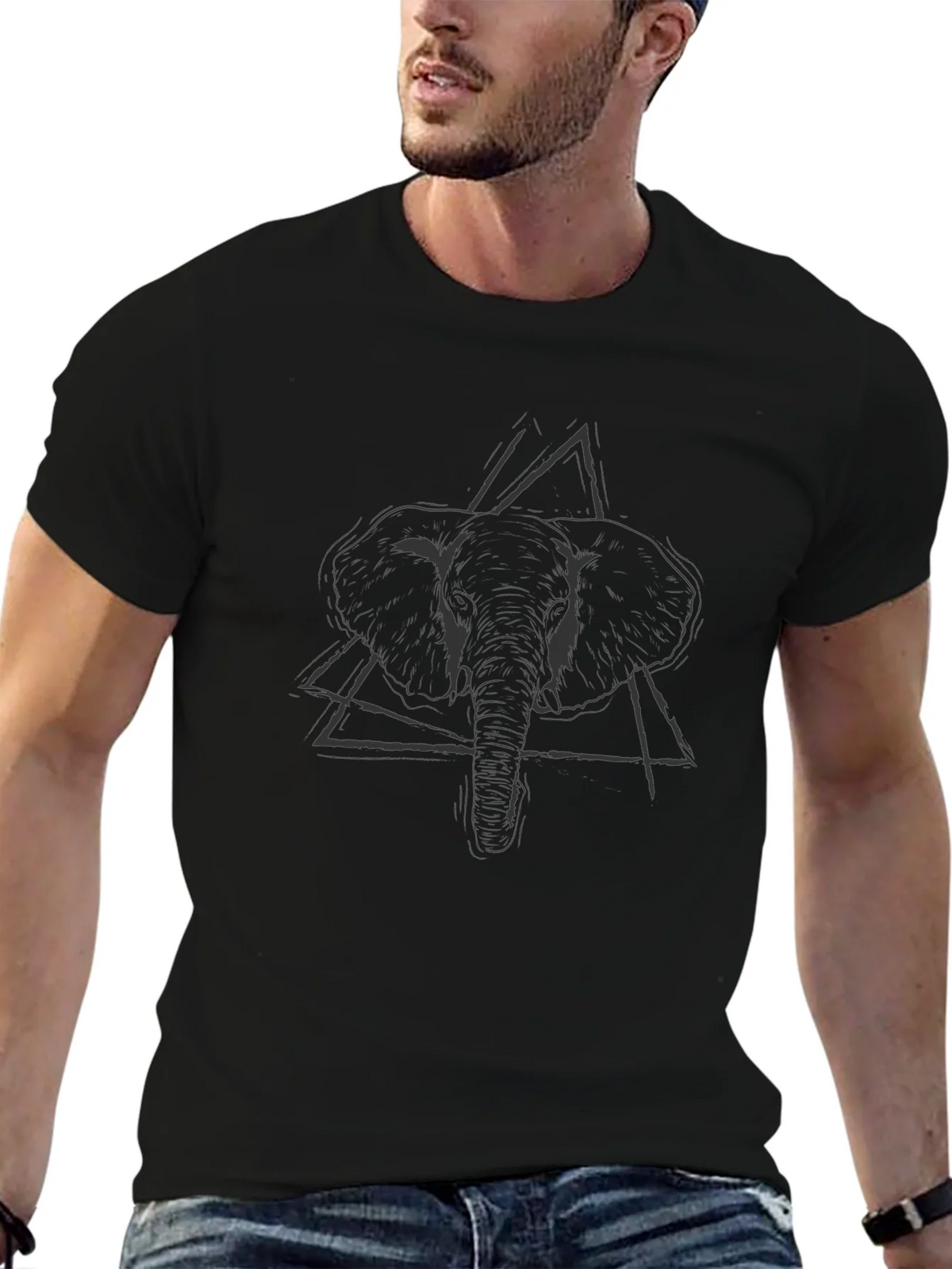 Elephant Graphic Tee - Mens Black T-Shirt product image 9