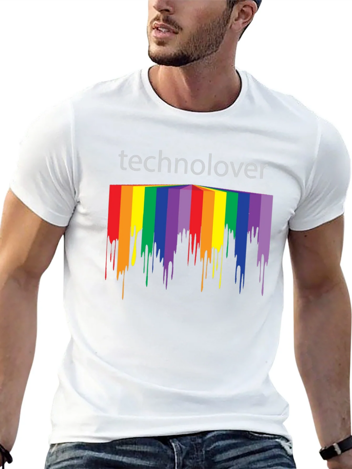 Technolover Rainbow Drip T-Shirt product image 4