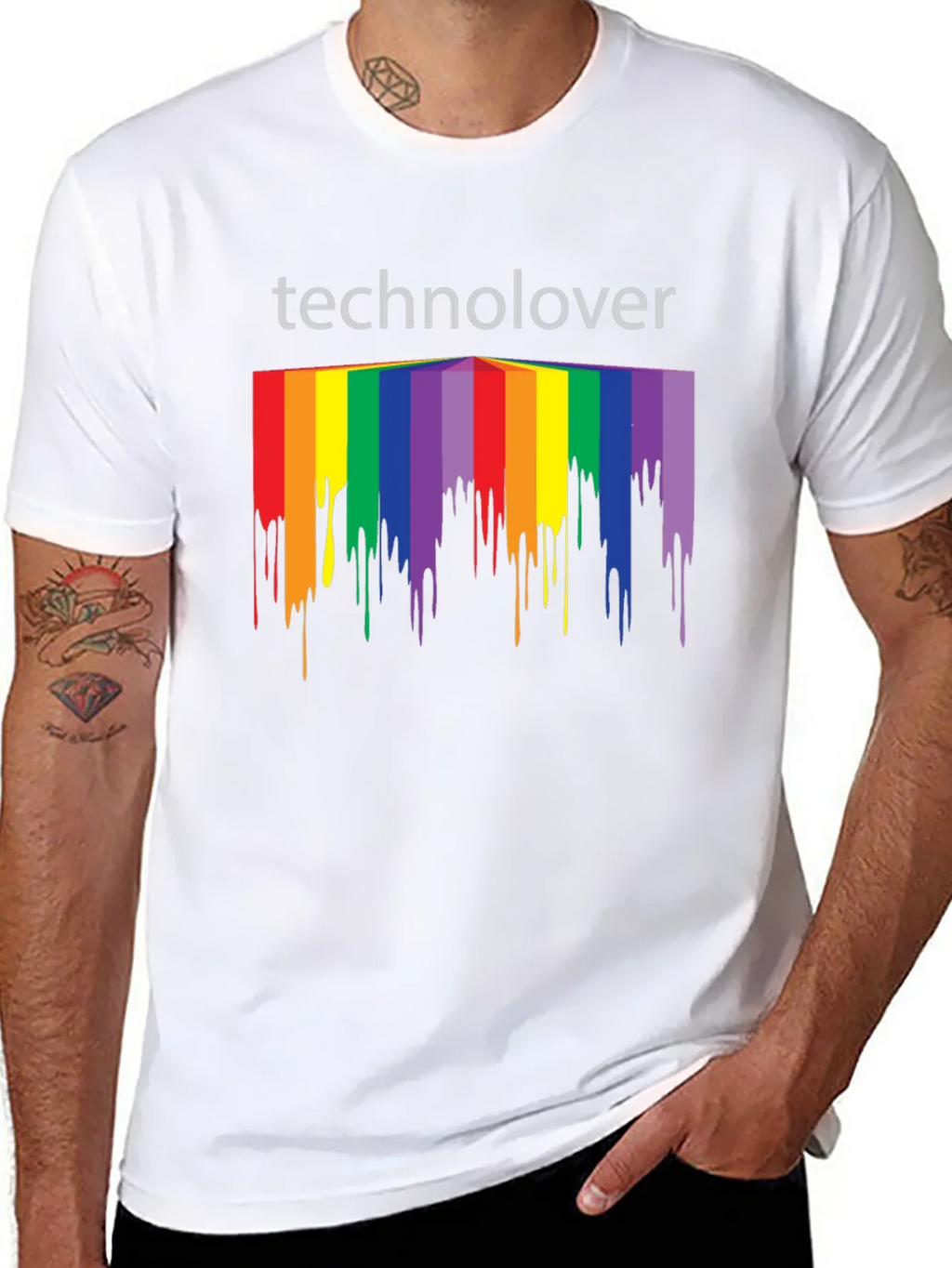 Technolover Rainbow Drip T-Shirt product image 10