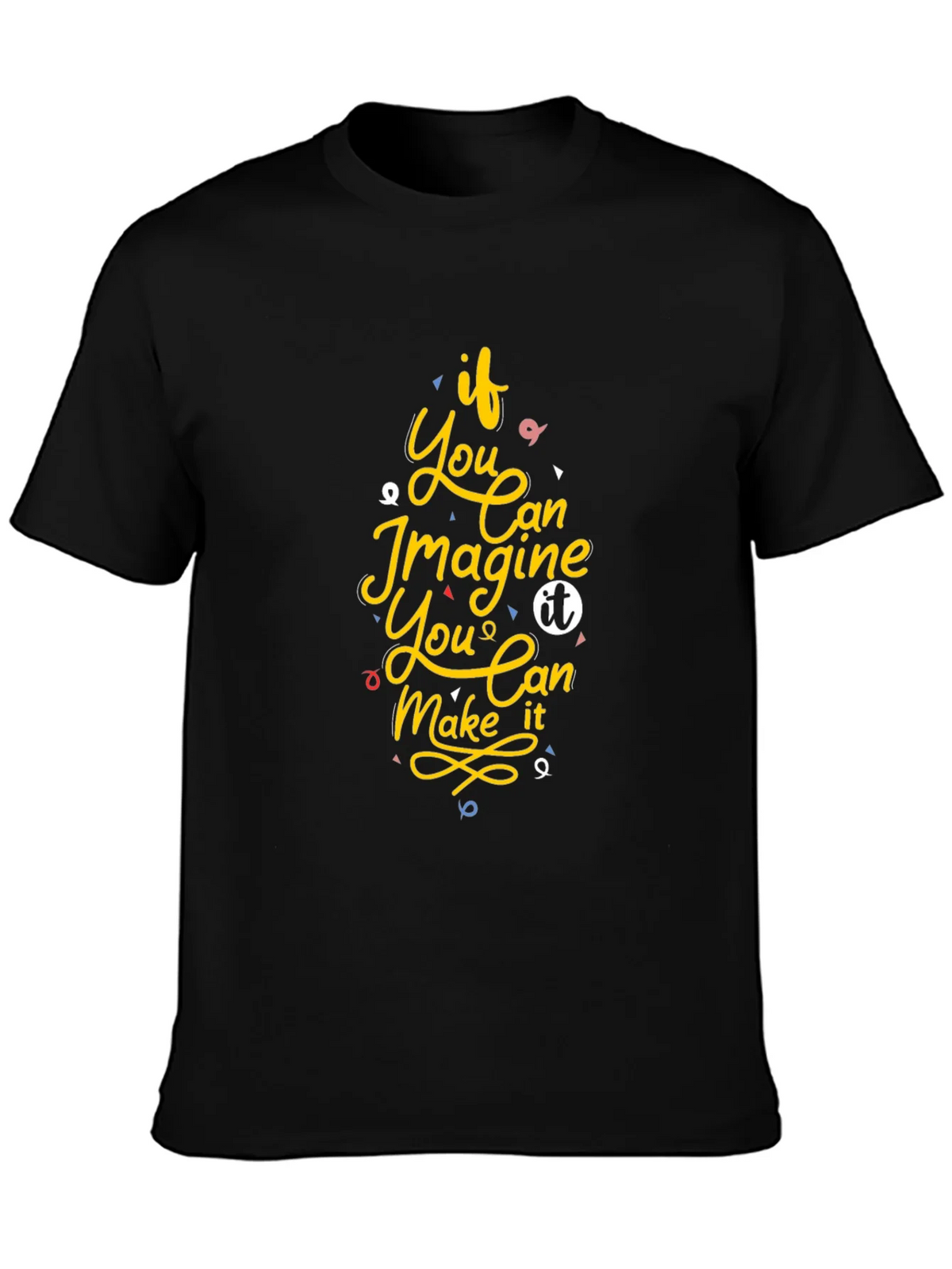 Inspirational Graphic Print Black T-Shirt product image 6