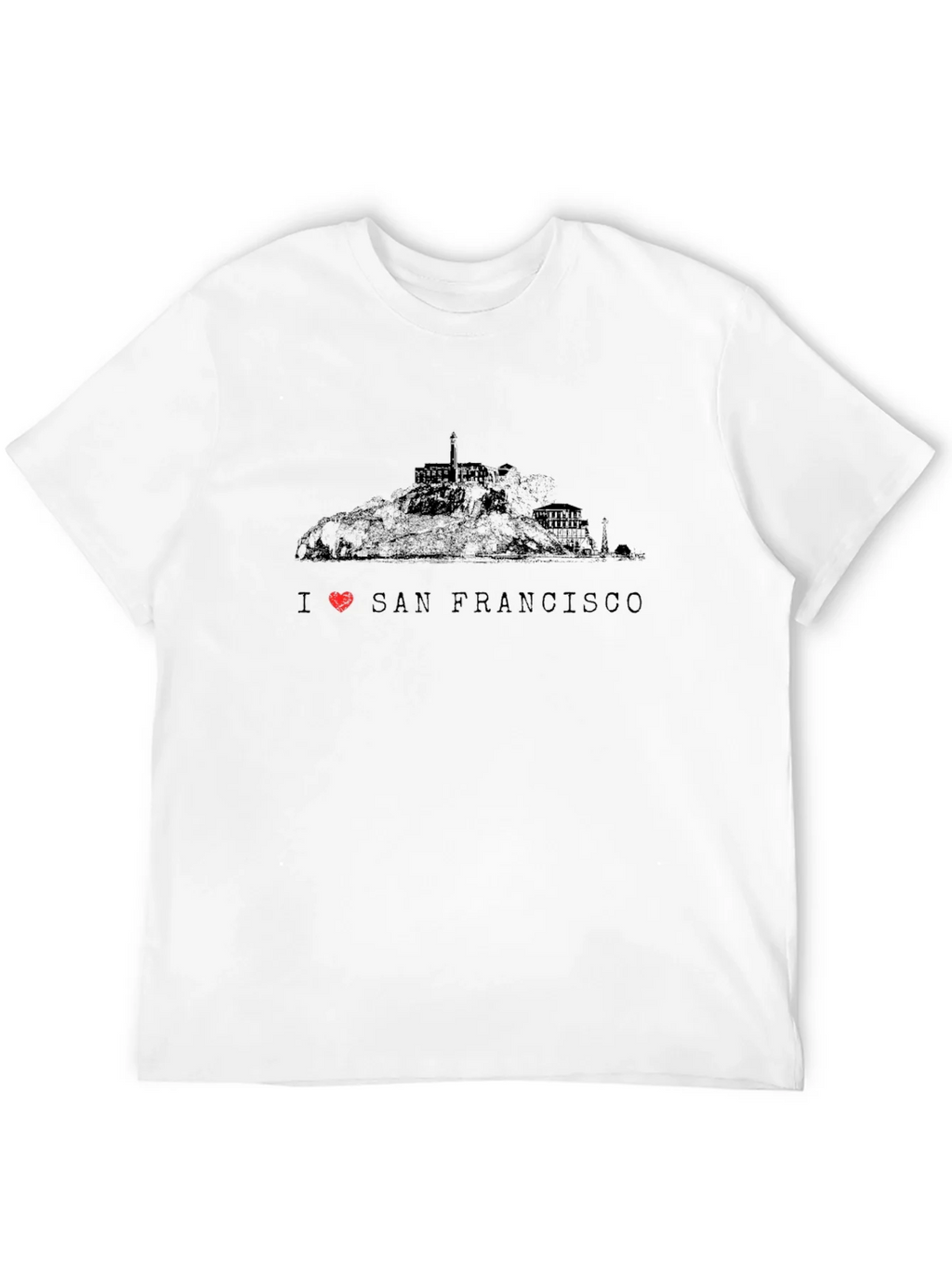 I Love San Francisco Mens Black Graphic T-Shirt product image 3