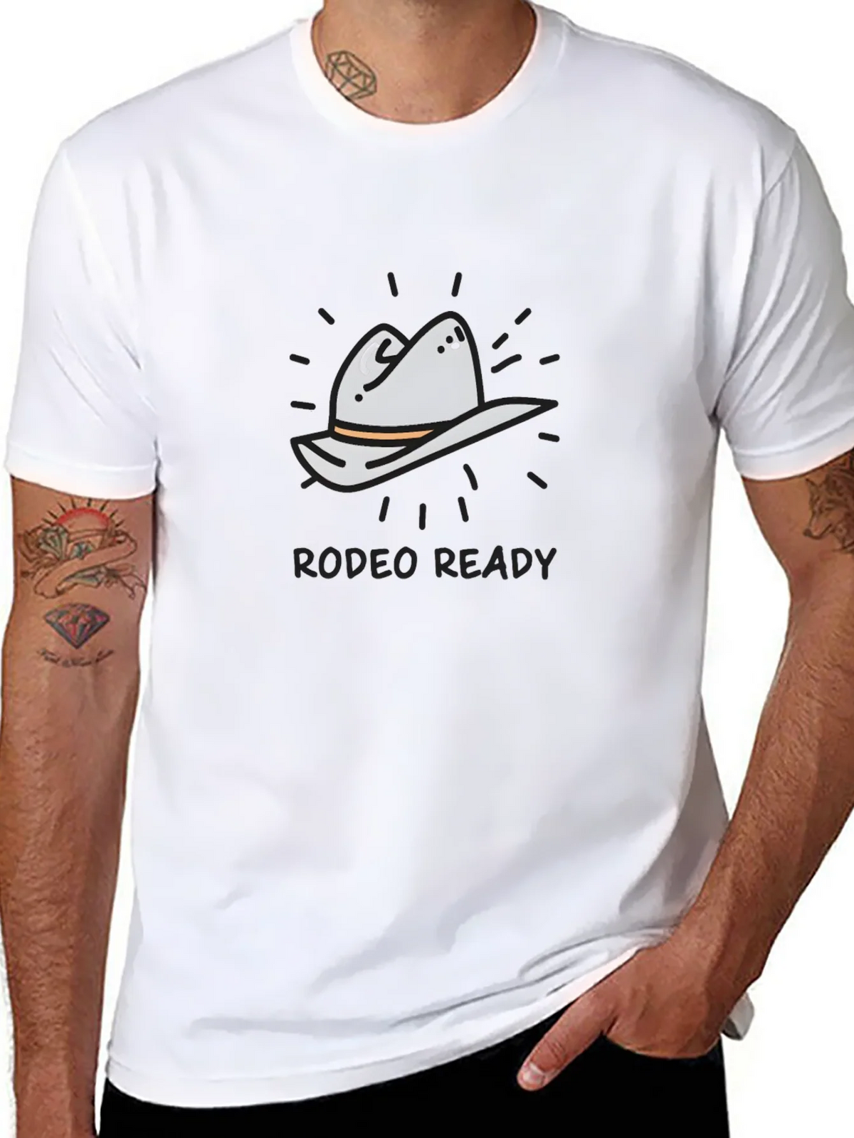 Rodeo Ready T-Shirt - Cowboy Hat Graphic Tee