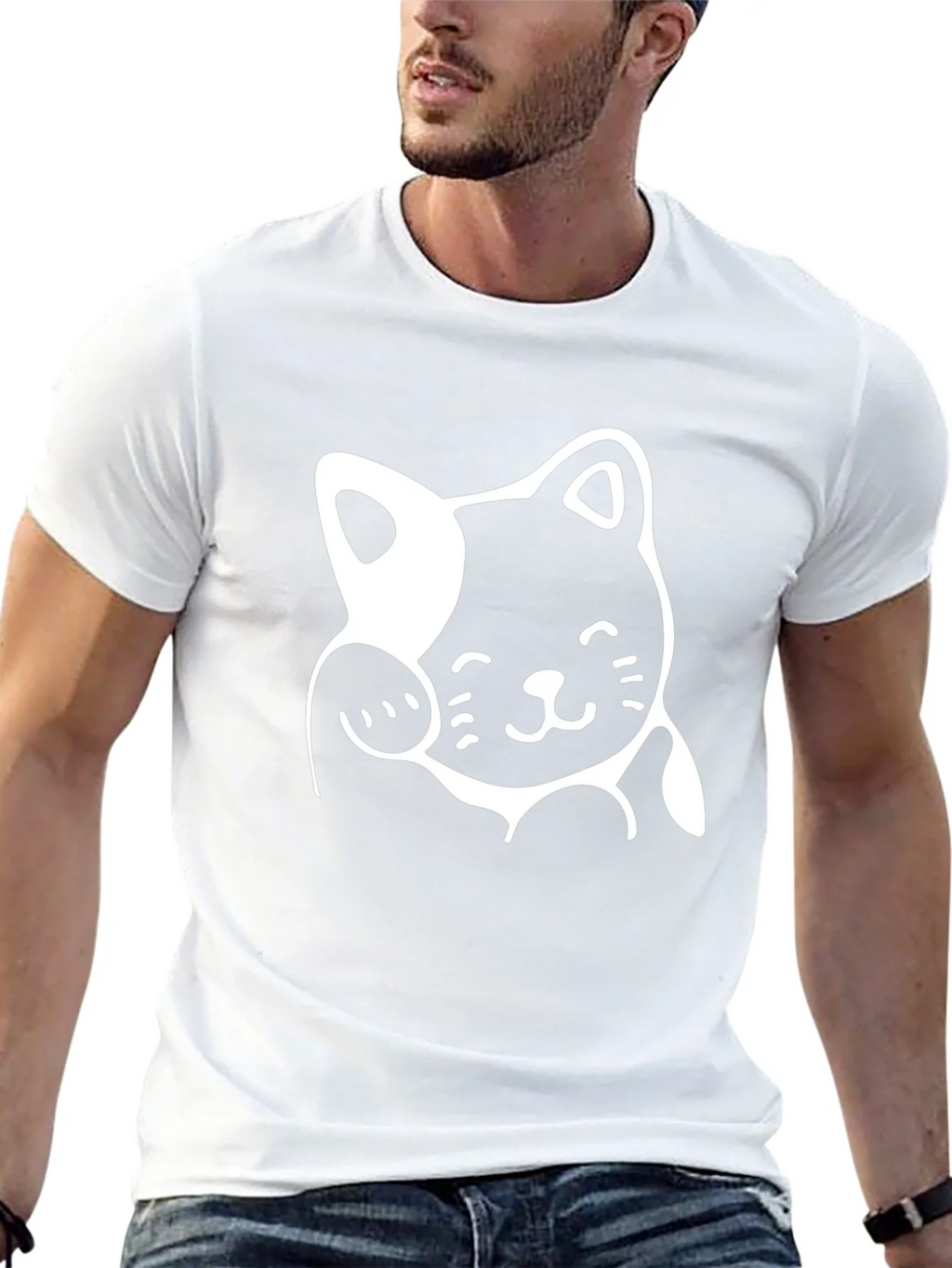 Lucky Cat Graphic Tee - Black product image 4