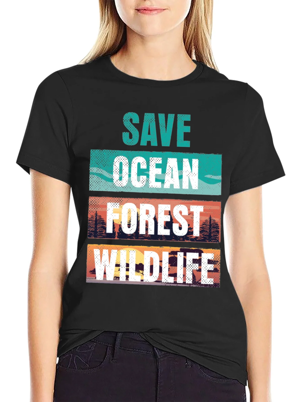 Save Ocean Forest Wildlife Graphic T-Shirt product image 5