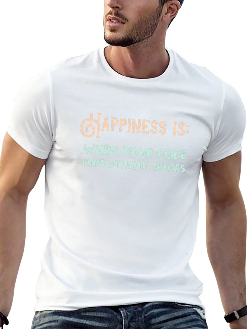Happiness Runs Code T-Shirt - Funny Programmer Tee product image 4