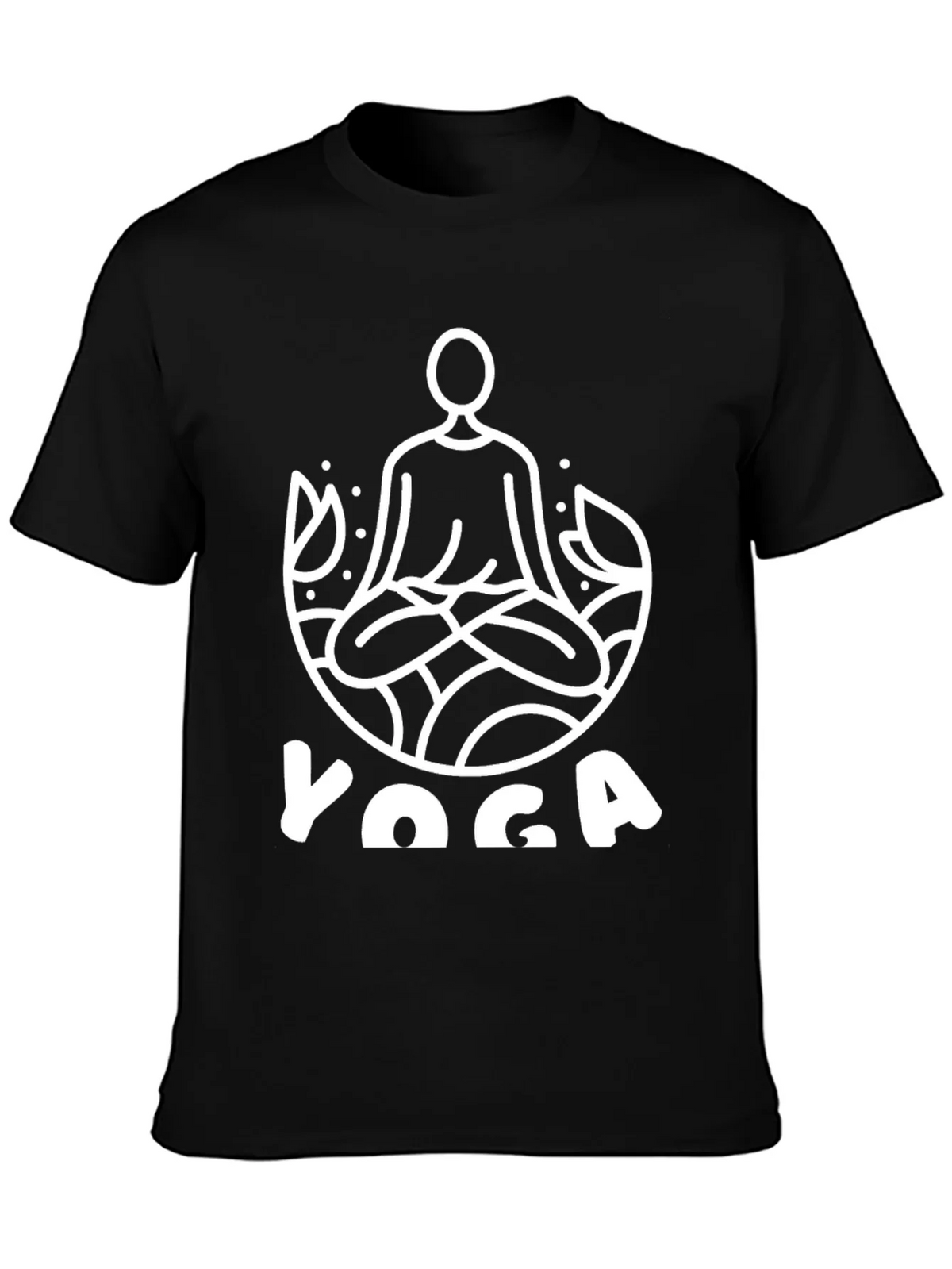 Yoga T-Shirt - Meditating Man Lotus Design product image 6
