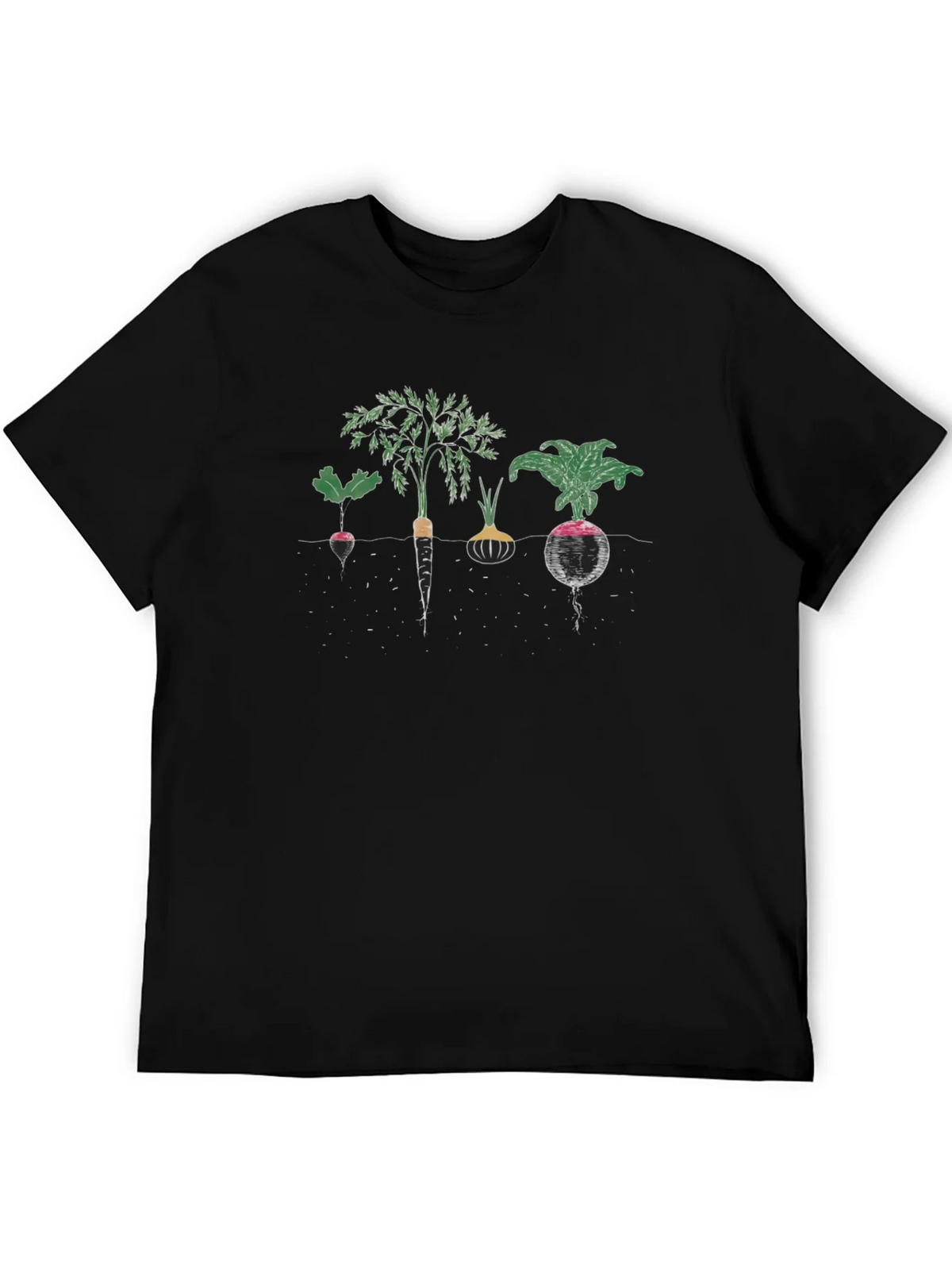 Root Vegetable Graphic Tee - Black Cotton product image 8